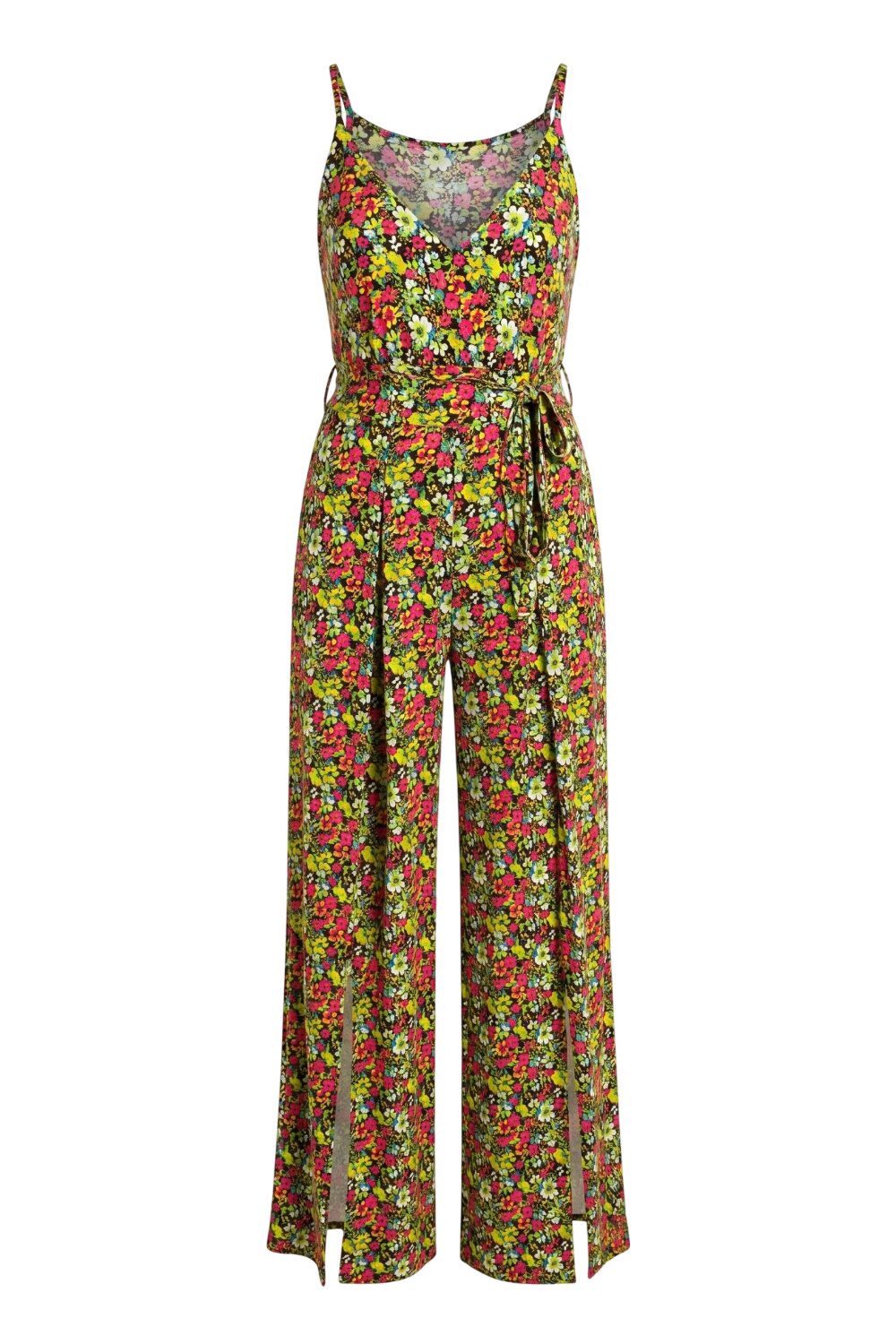 Shape of You Maxikleid Verstellbarer Träger Jumpsuit mit Schlitz