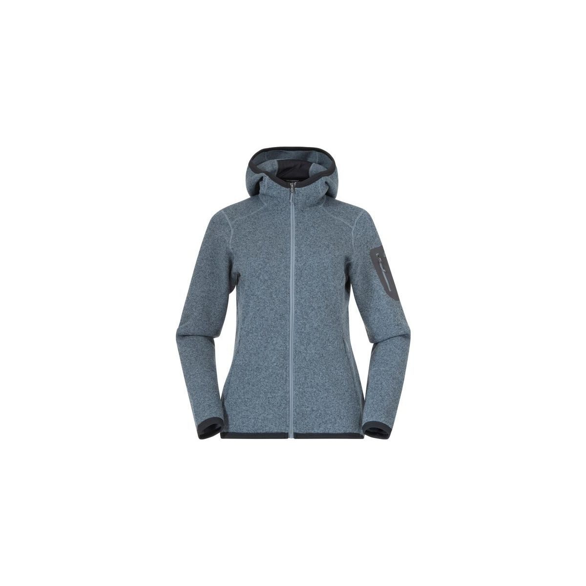 Bergans Fleecejacke Kamphaug Knitted W Hoodie Komfortabler und nachhaltiger Damenhoodie aus recyceltem Polyester