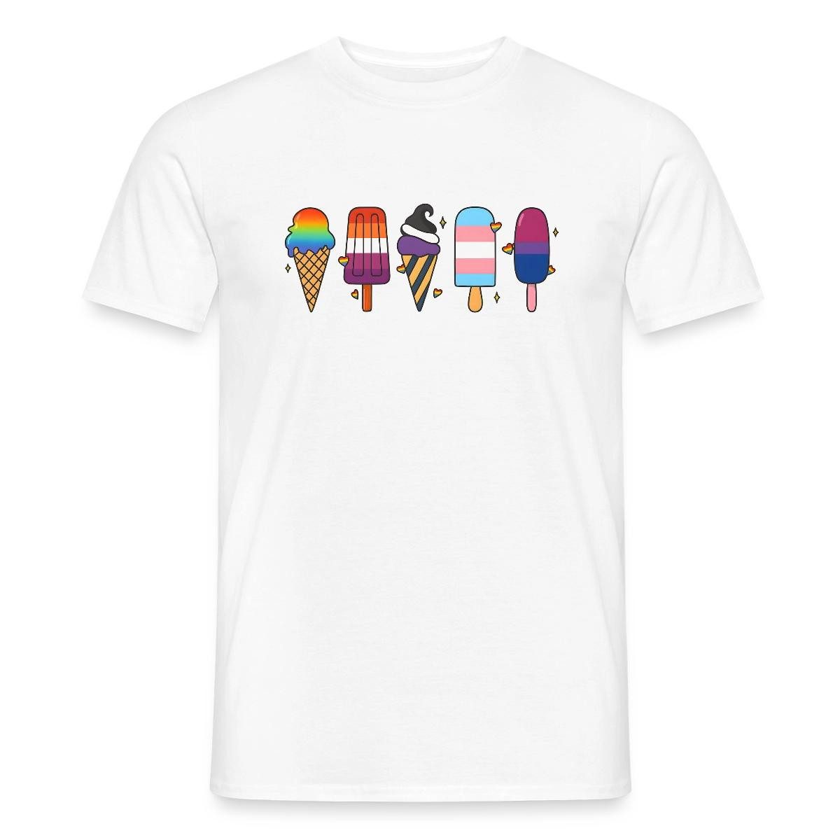 T-Shirt LGBTQ+ Eiscreme Vielfalt Männer T-Shirt