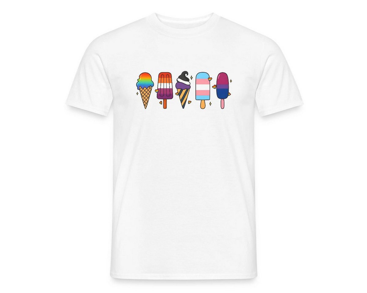 Spreadshirt T-Shirt LGBTQ+ Eiscreme Vielfalt Männer T-Shirt (1-tlg)