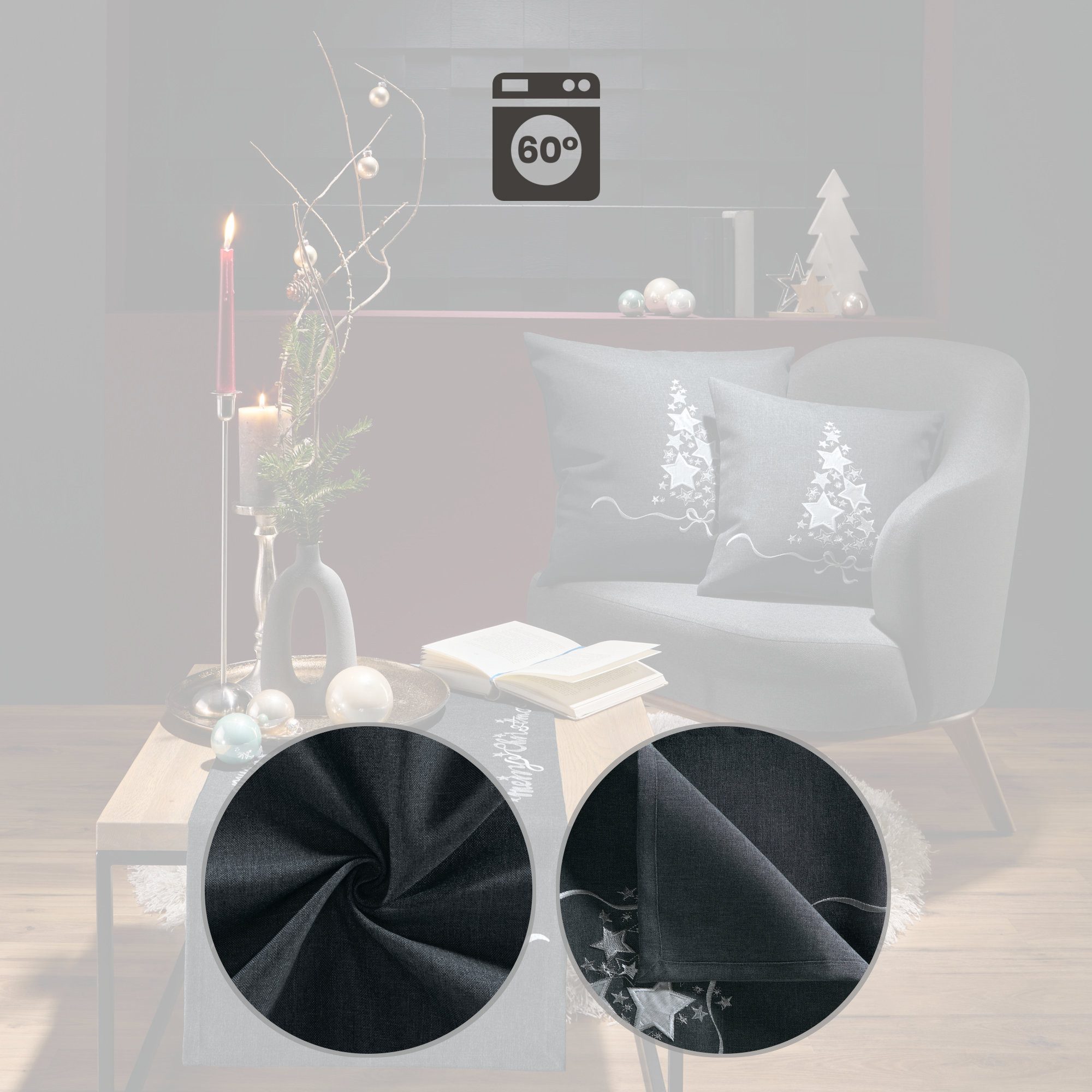 Erwin Müller Tischdecke Tischläufer "Merry XMAS", Motiv