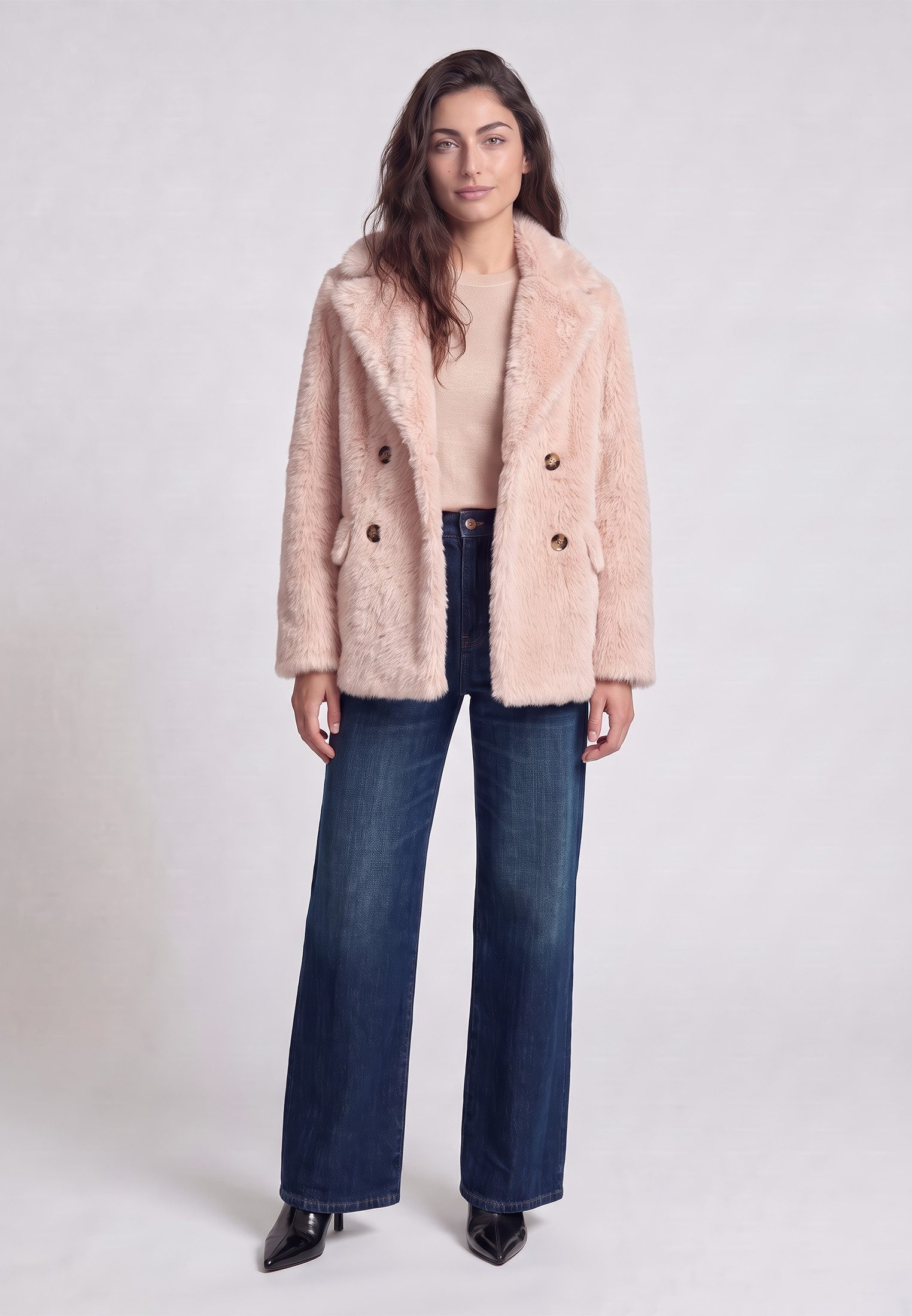 MARC AUREL Jackenblazer mit Faux Fur