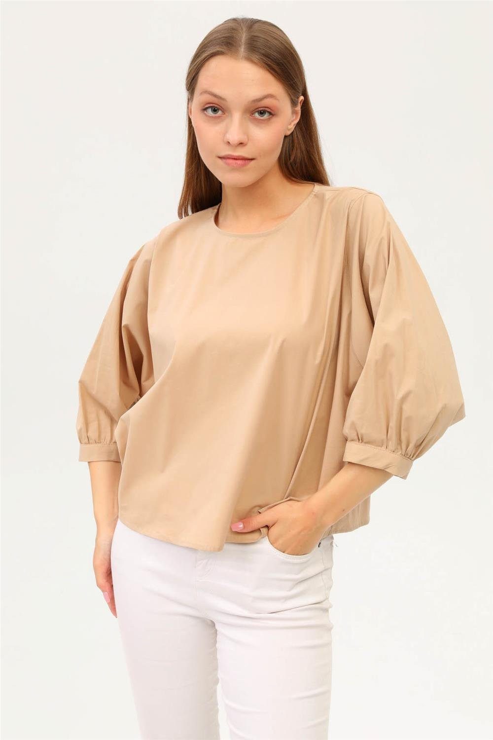 Blusentop Batwing-Schnitt Bluse