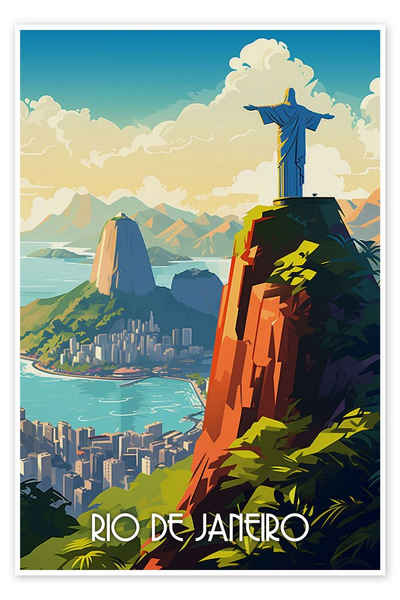 Posterlounge Poster Durro Art, Reiseplakat Rio de Janeiro I, Illustration