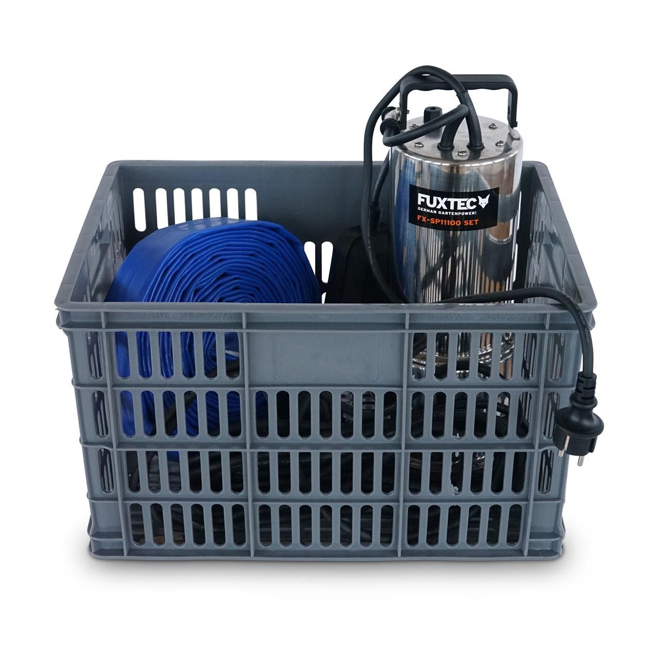 FUXTEC Tauchpumpe FX-SP11100SET, 15000l/h, Förderhöhe bis zu 11 m, 1,1 kW