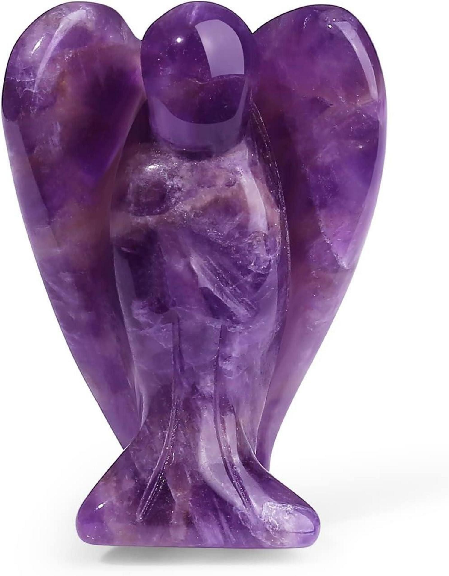 Edelstein Amethyst Schutzengel Engel Figur Kristall Heilstein 38mm Reiki Statue