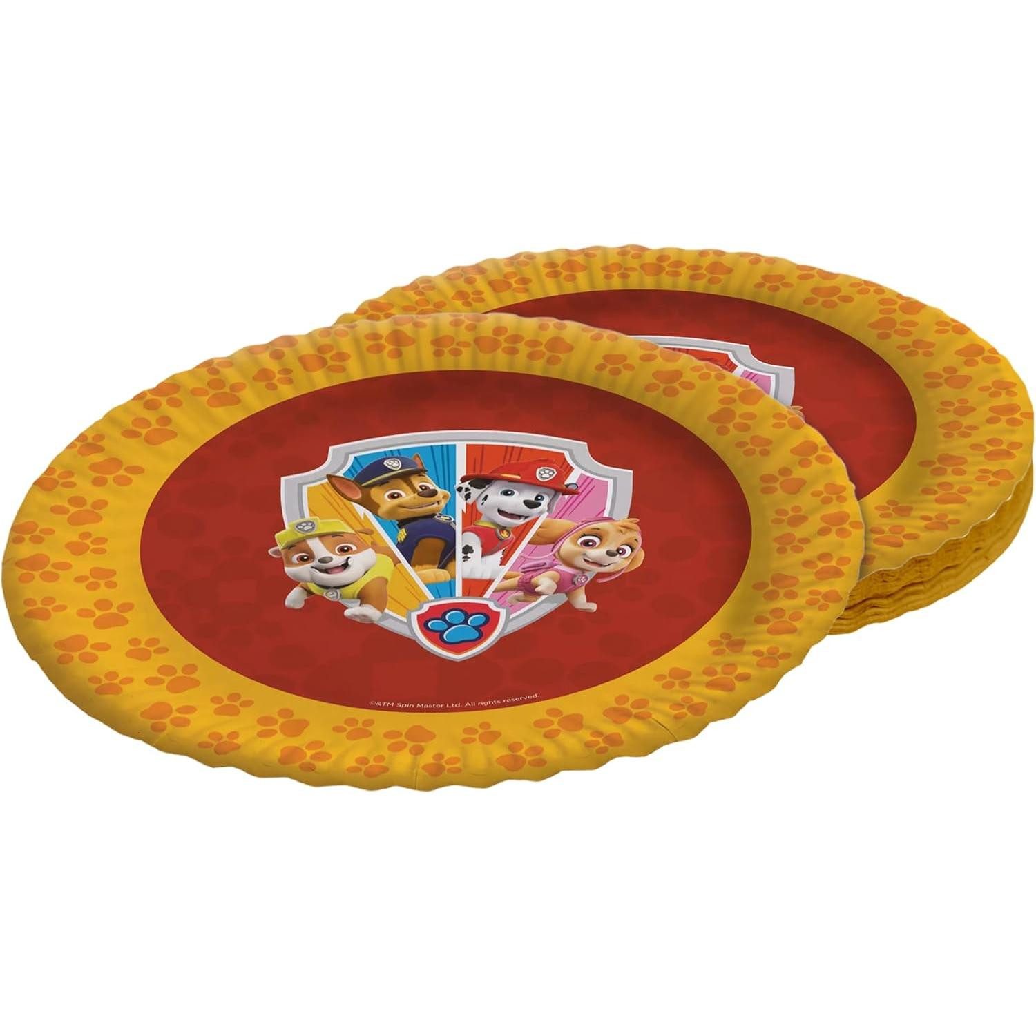 Party Factory Dekoteller Paw Patrol Pappteller 23 cm 8er Kindergeburtstag Party Deko, Einweg