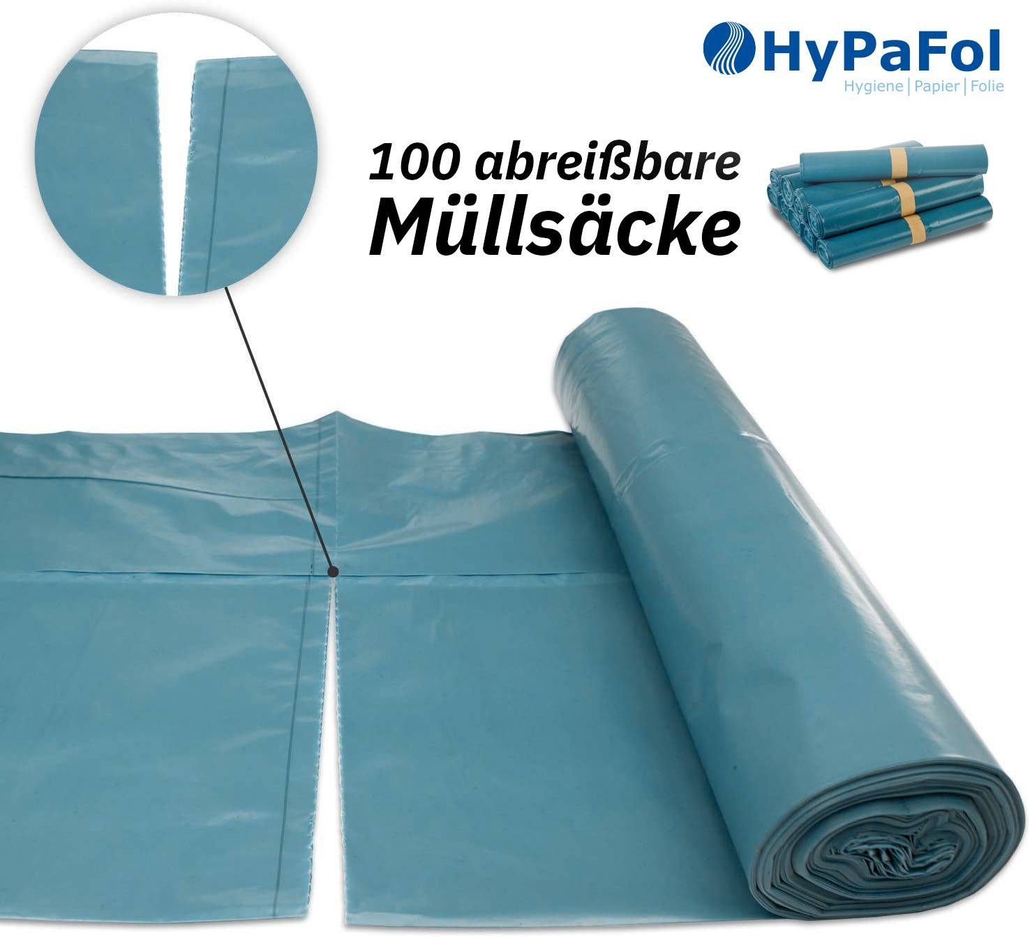 Hypafol Müllsack LDPE Müllsäcke blau Typ100, 120L, 700x1100mm, 100 St