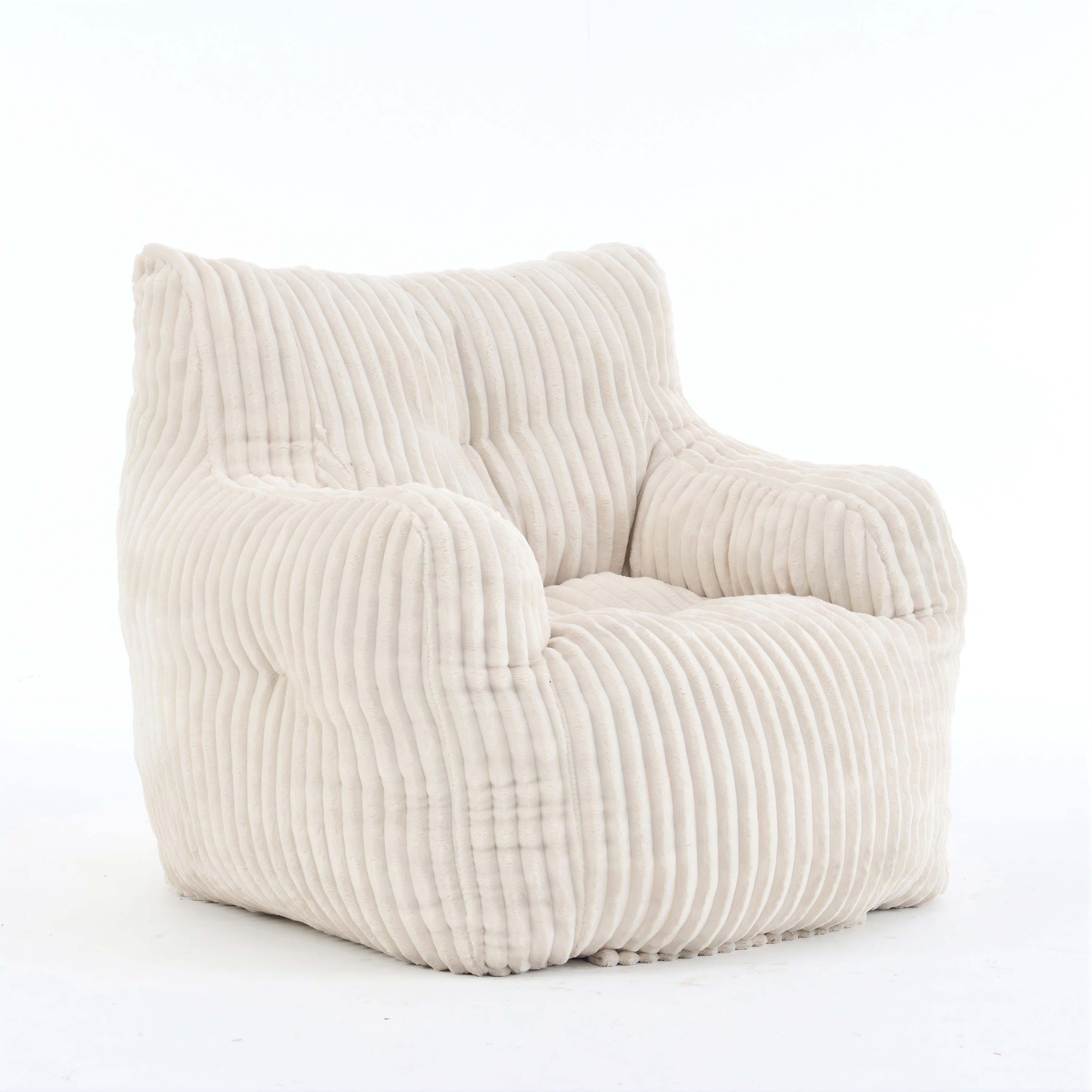 MODFU Sitzsack Einzelsofa (gesteppter Schaumstoff-Sitzsack mit Cordstoff-Bezug, 1 St., 94*100*70cm)