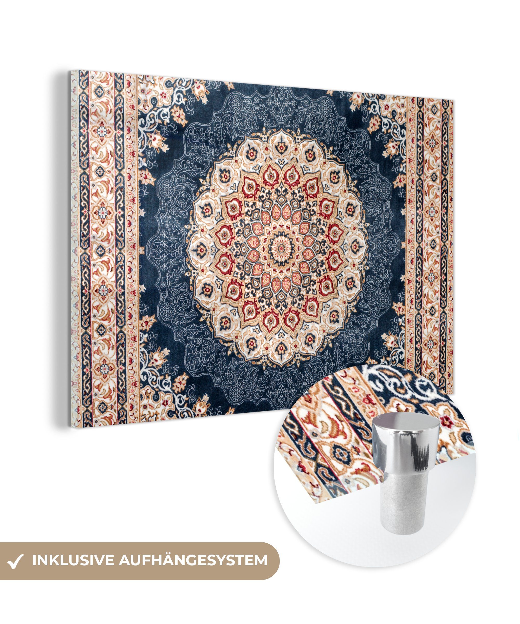 Persische - Acrylglasbilder & MuchoWow (1 Teppiche Teppiche - St), Acrylglasbild Schlafzimmer Mandala, Wohnzimmer