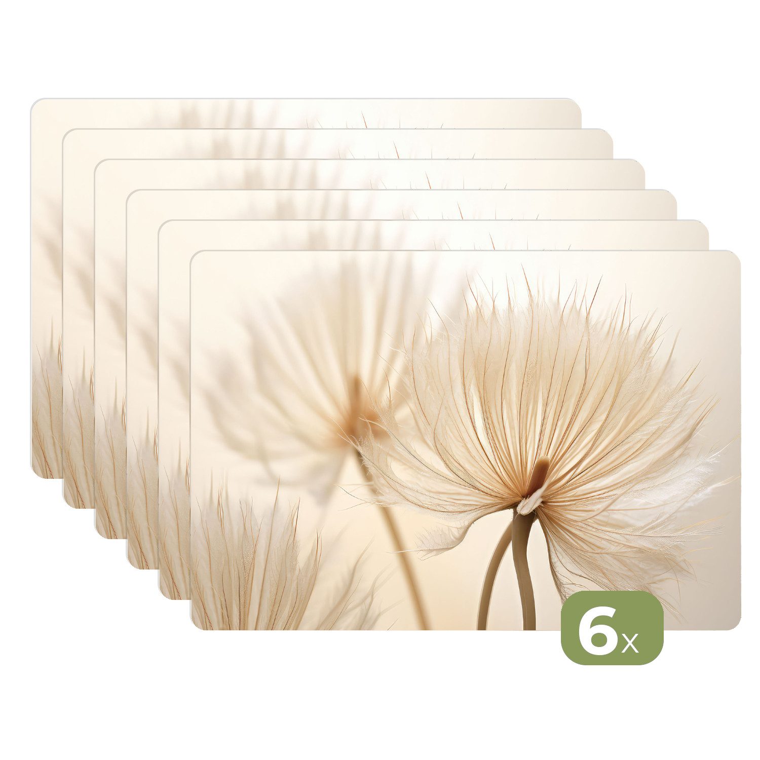 MuchoWow Platzset Blumen - Beige - günstig online kaufen