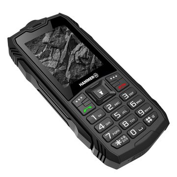 Hammer ROCK 2G, 2,4" Display, 1800 mAh, 32 MB Schwarz für Baustelle Handy