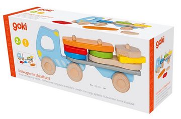 goki Spielzeug-LKW Lastwagen mit Stapelfracht, (9-tlg), 9-teilig