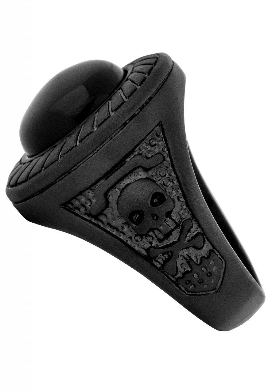 Akitsune Siegelring Mortis Ring Mattschwarz EU 62 - UK T - US 10 – Bild 3 von 5