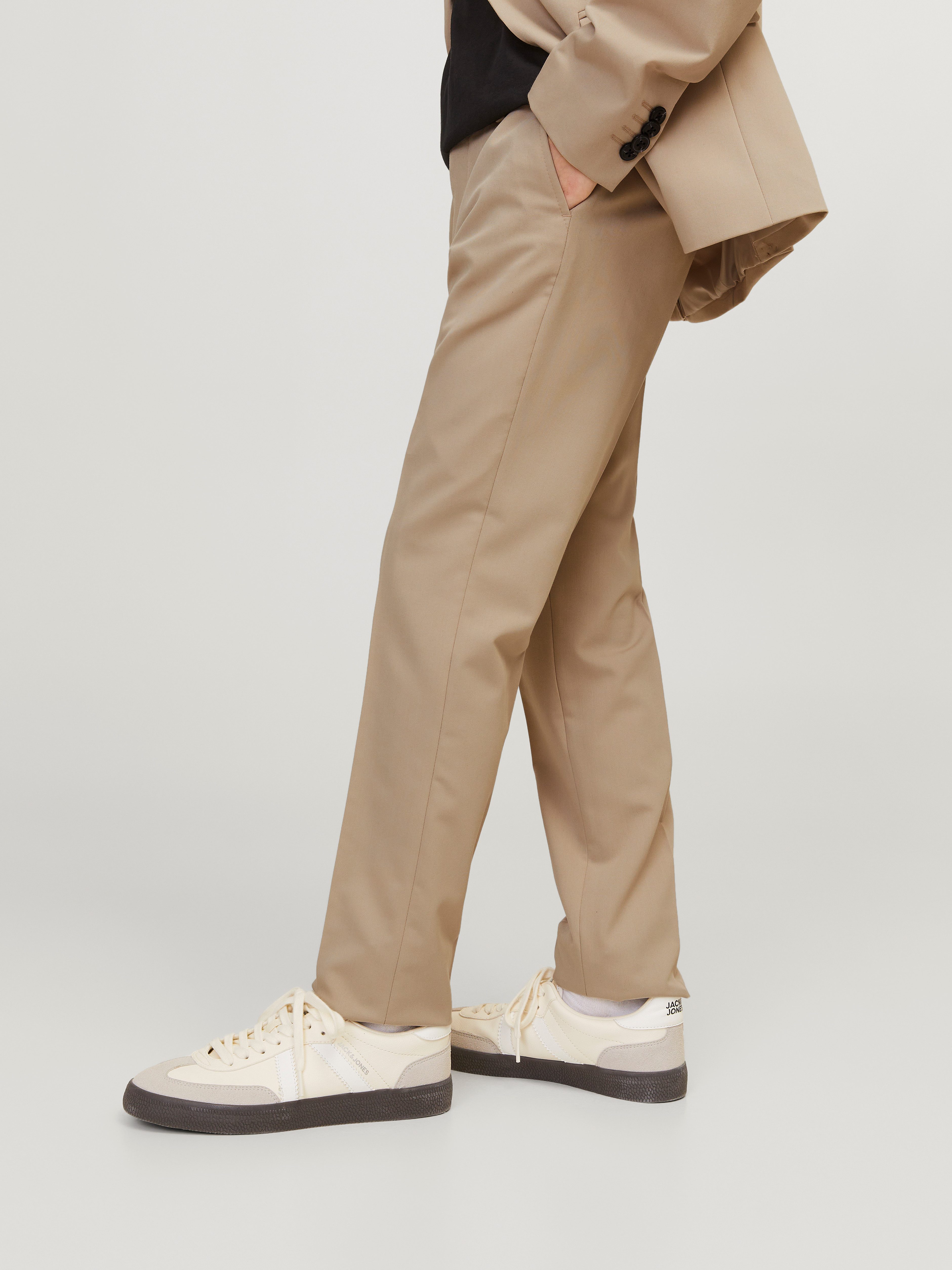 Jack & Jones Junior Anzughose JPRSOLAR elastisch, pflegeleicht, komfortabel unifarben, modisch, slim fit, Web