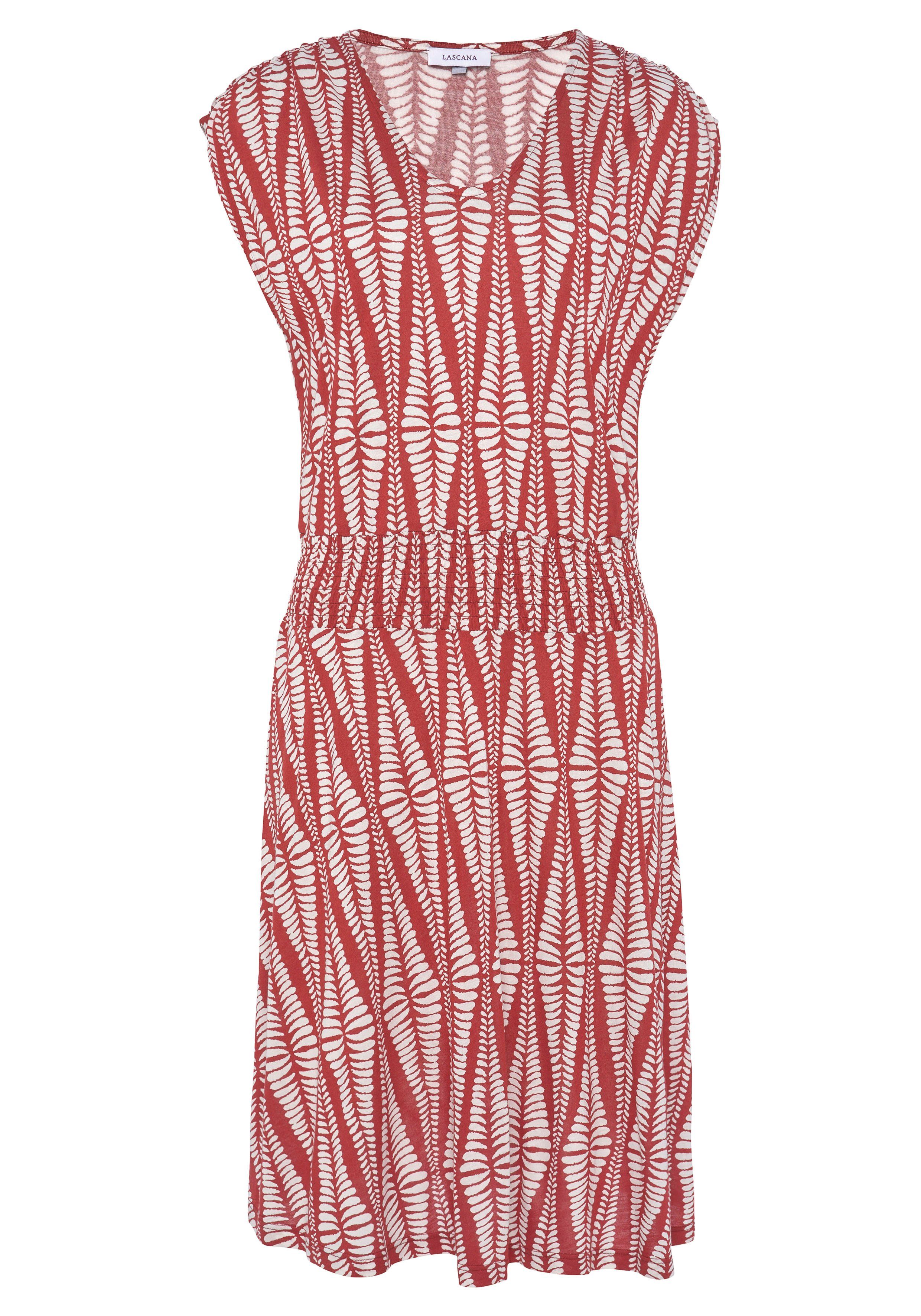 LASCANA Jerseykleid mit breitem Smokbund, kurzes günstig online kaufen