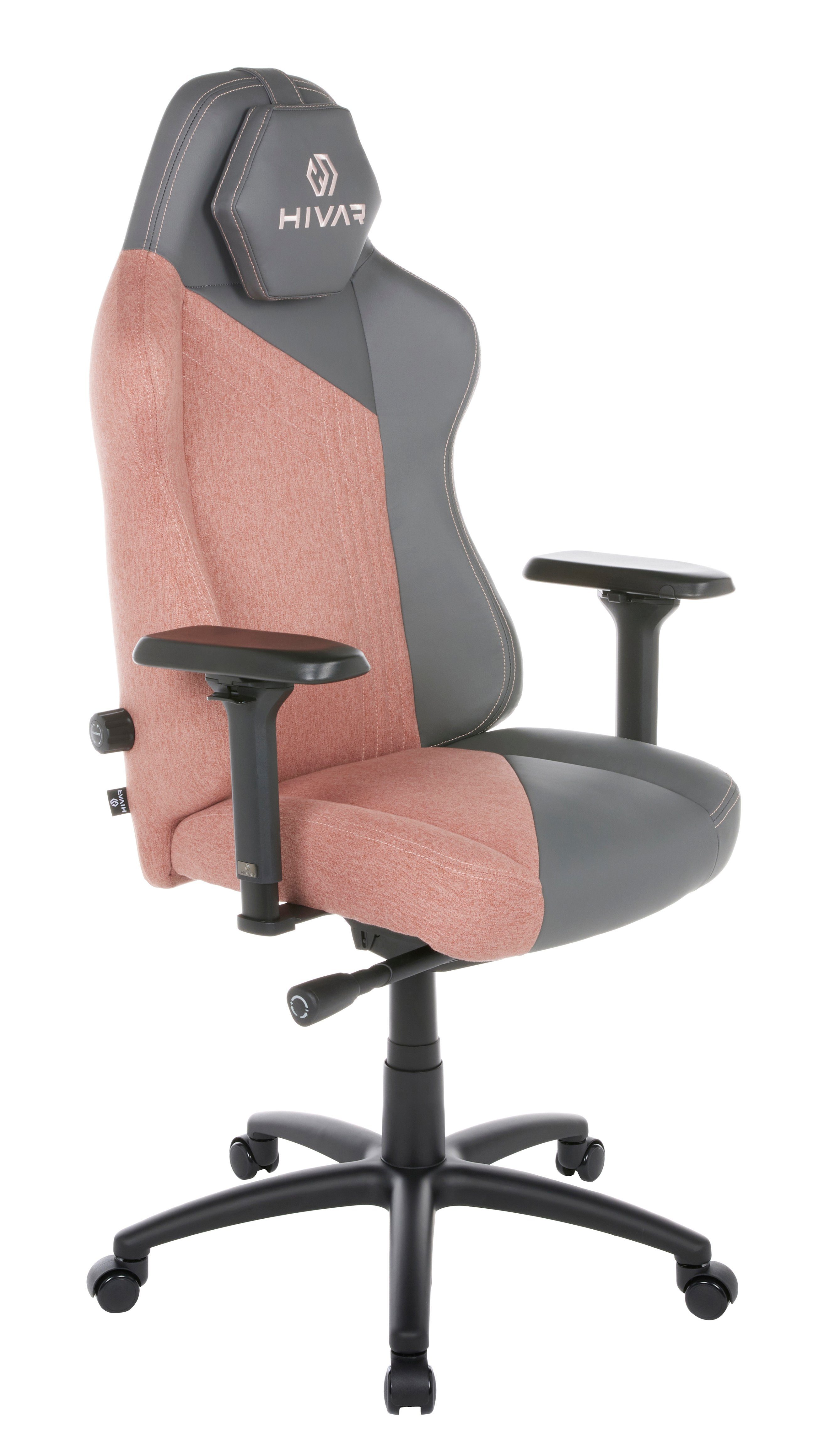 HIVAR Gaming Chair Skylar, ergonomischer Bürostuhl, Lordosenstütze, Sitztiefenverstellung