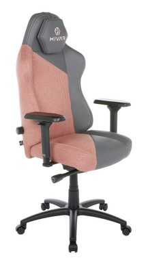 HIVAR Gaming-Stuhl SKYLAR ROSE, Sitztiefenverstellung, höhenverstellbare Rückenlehne, Lordosenstütze, 4D Armlehnen, Wippwiderstand, Synchronmechanik, TÜV geprüft, Belastbarkeit 130 kg