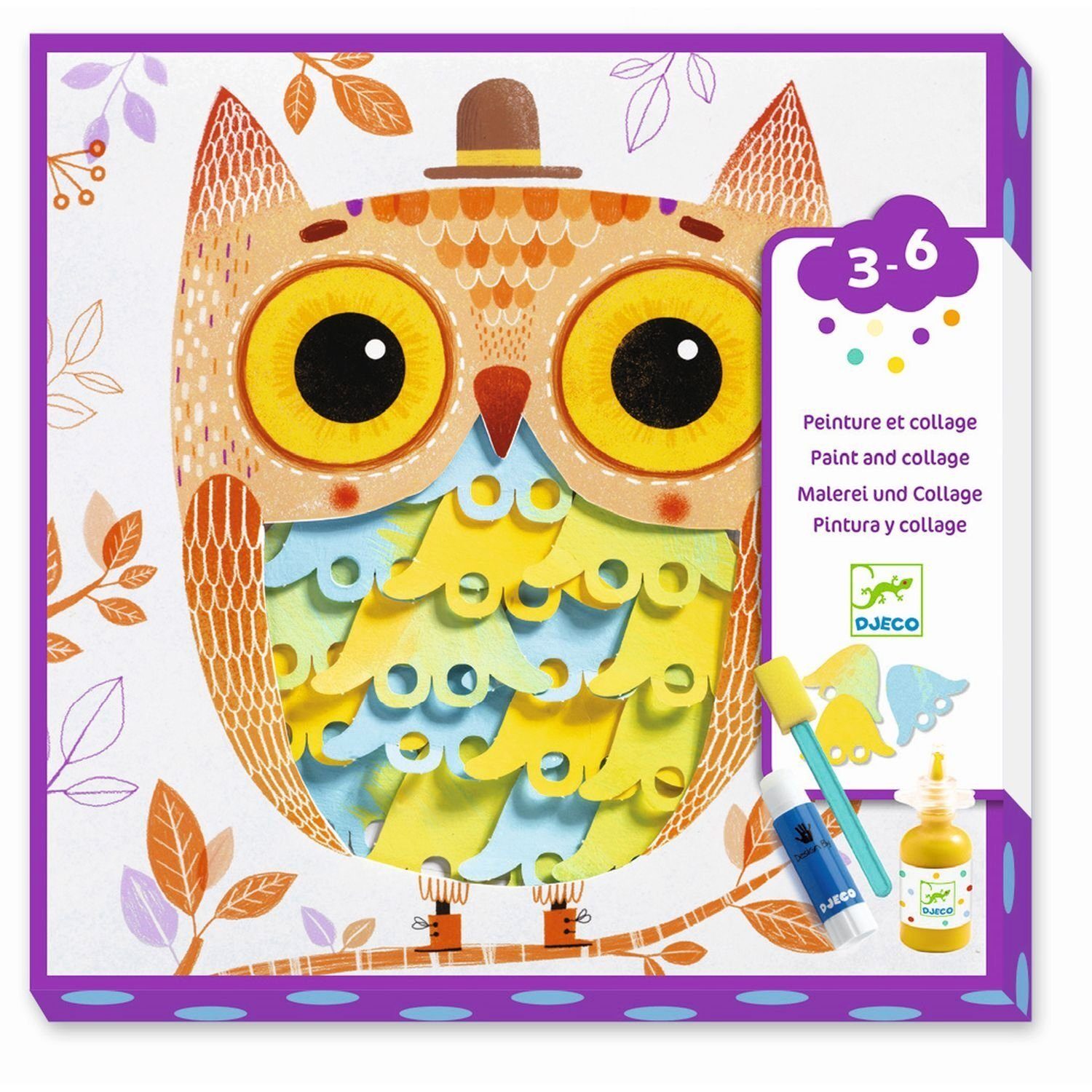 Djeco DJ09230 Make-up Malset Palette 6 Farben Natur - Schmink-Set Für Kinder Zum Kreativen Spielen