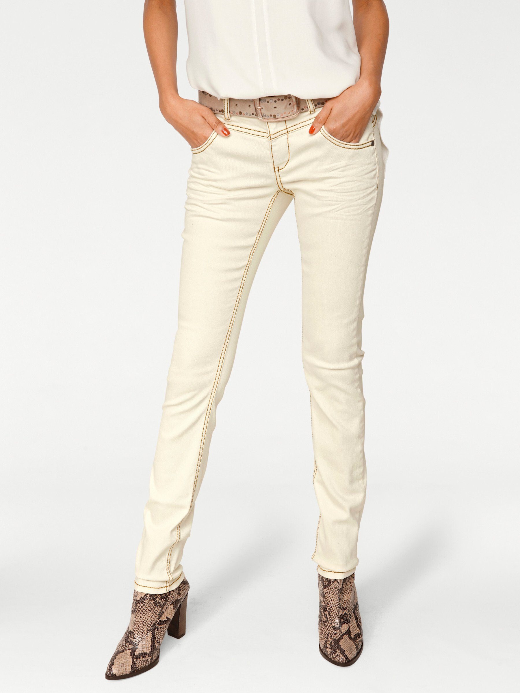 heine Bequeme Jeans Skinny-Jeans leicht vertieft