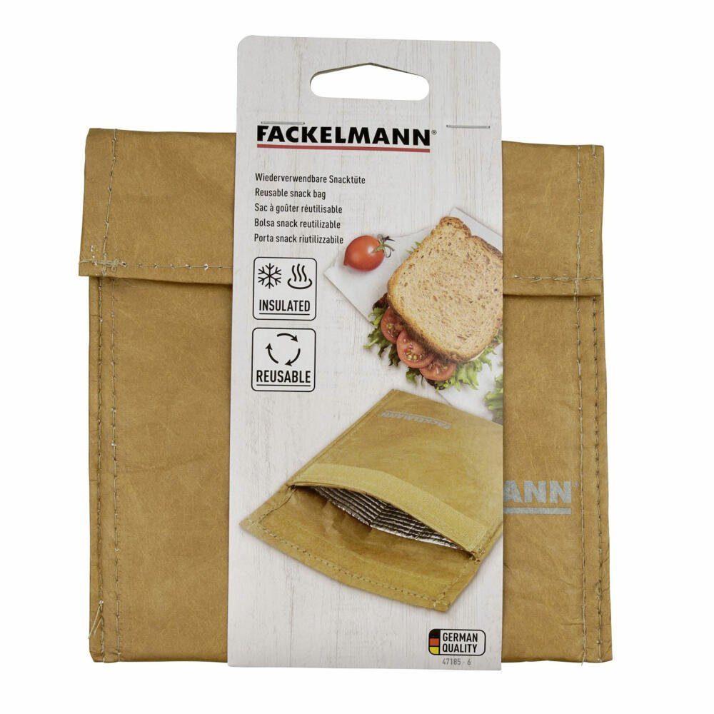 FACKELMANN Brottasche Snacktüte 15 20 x Tyvek cm, Lunchbag