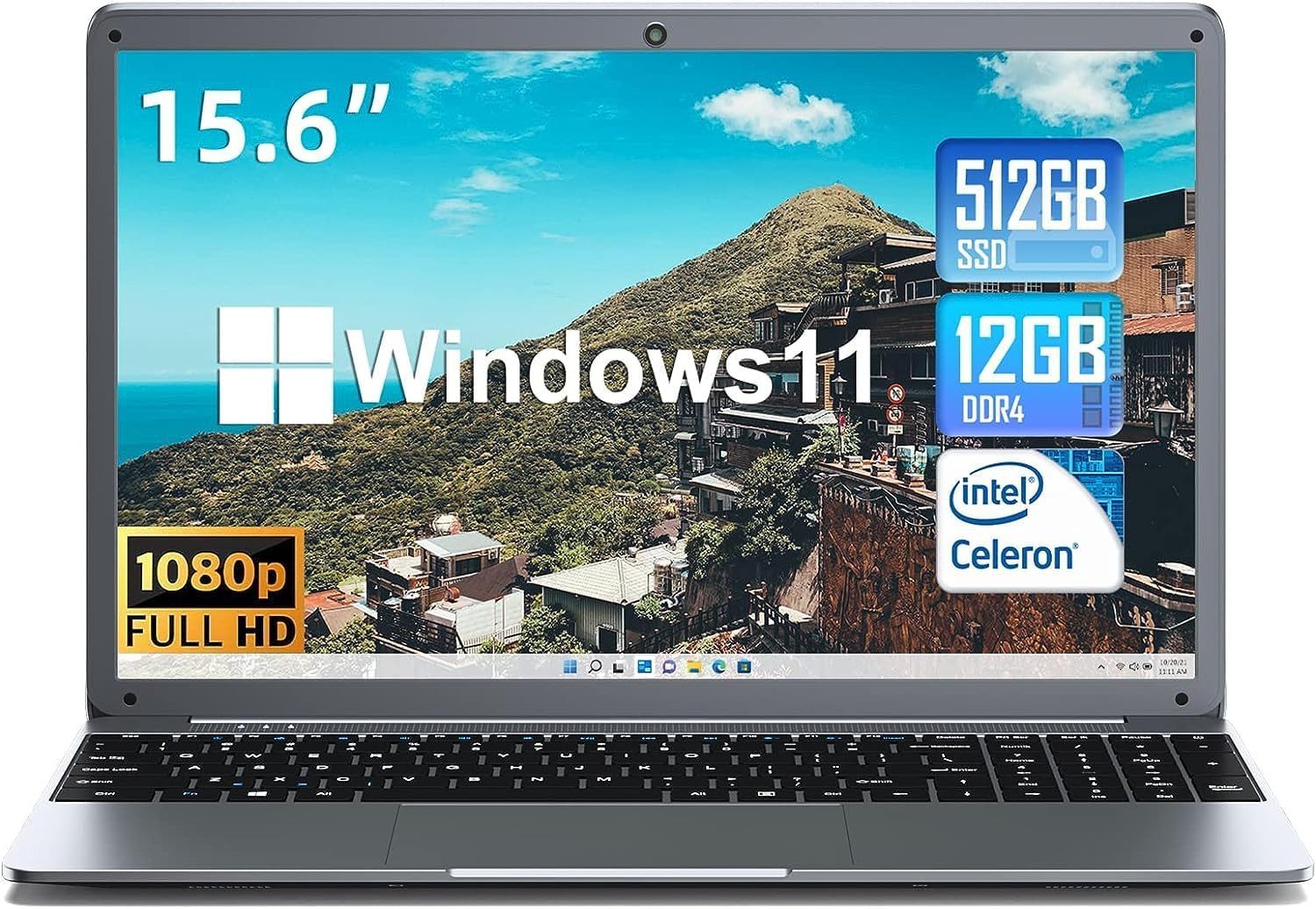 SGIN Up to 2,8 GHz Notebook (Intel, 512 GB SSD, 1920 x 1080, 2,4/5,0 G WLAN, Bluetooth 4.2, erweiterbarer Speicher)