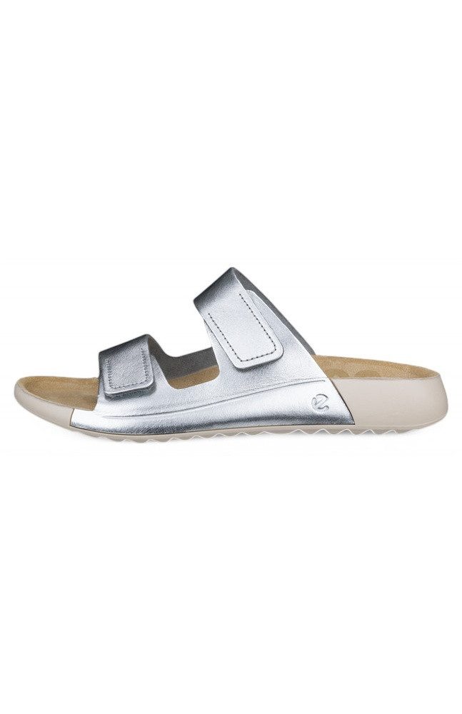 Ecco Cozmo Flat silber/beige Damen Sandale – Bild 3 von 5