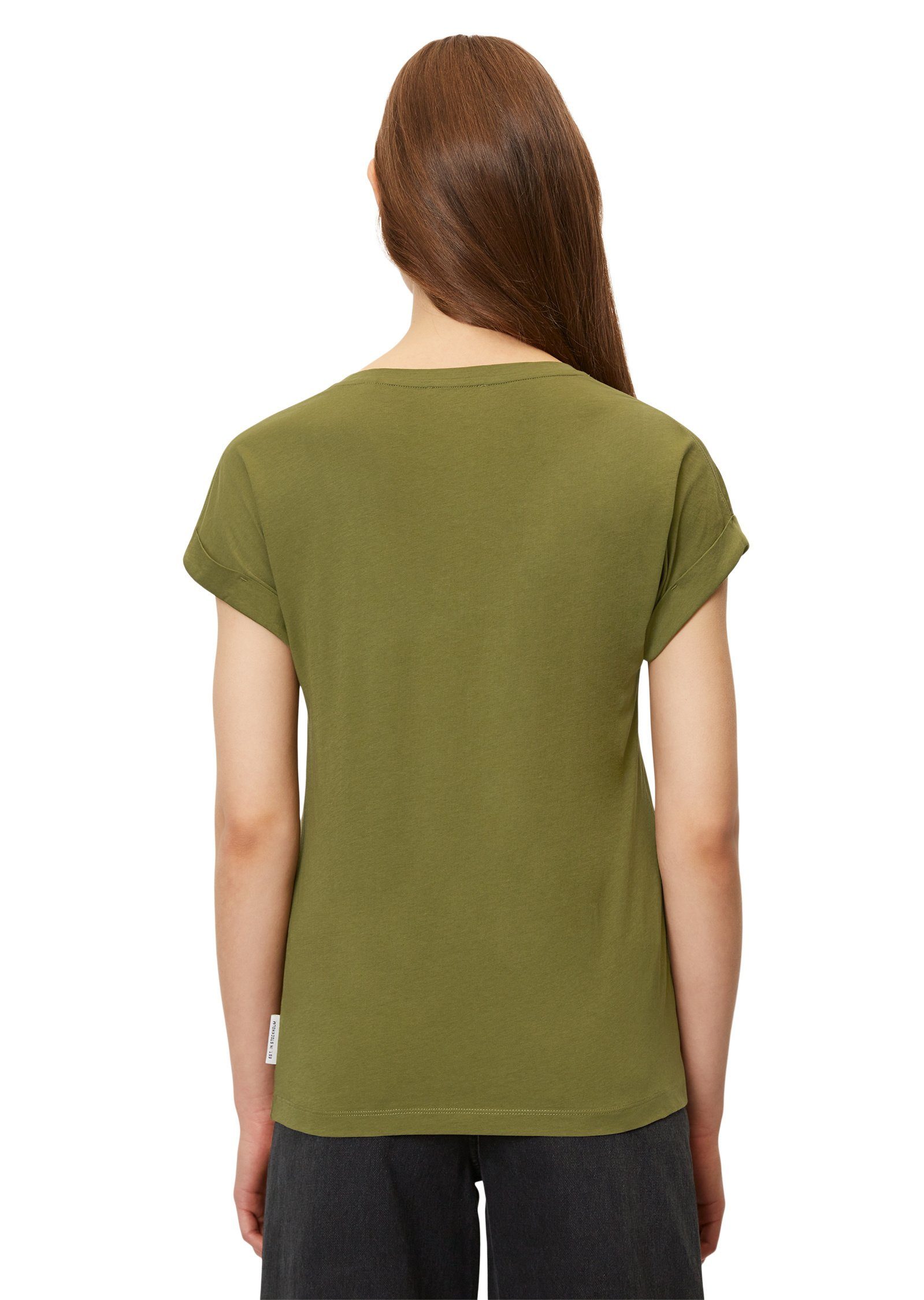 aus Jersey Marc O'Polo T-Shirt leichtem grün Single