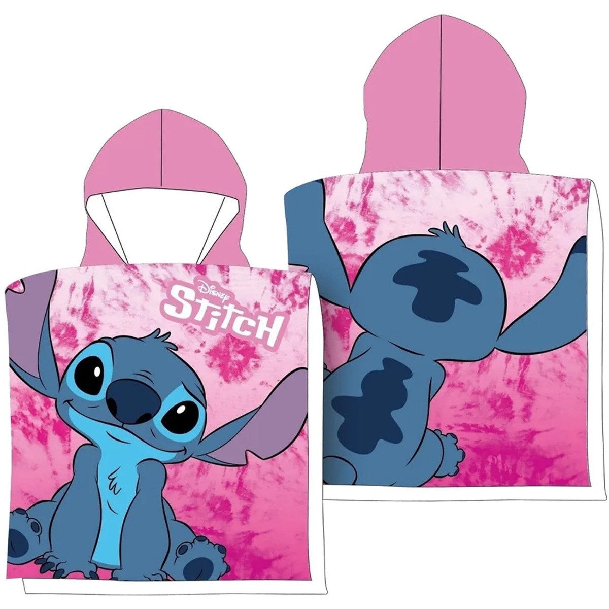 Disney Badeponcho Lilo & Stitch Mädchen, Lang, Frottee, Keine / nicht relevant, Schlupf