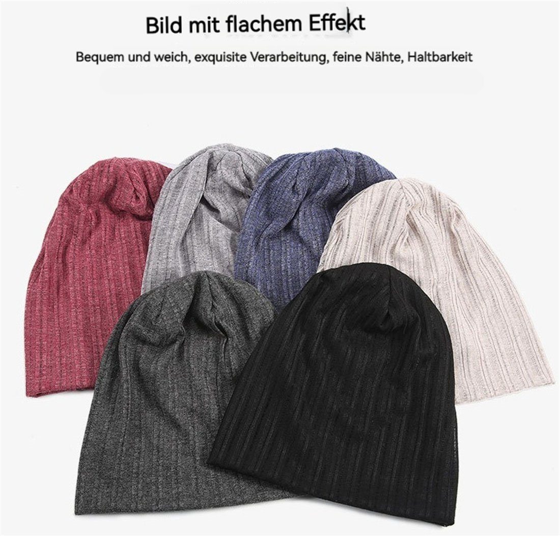 blau Herbstmütze weichem atmungsaktive Krempe,unisex Strick, DÖRÖY Strickmütze ohne Mütze aus