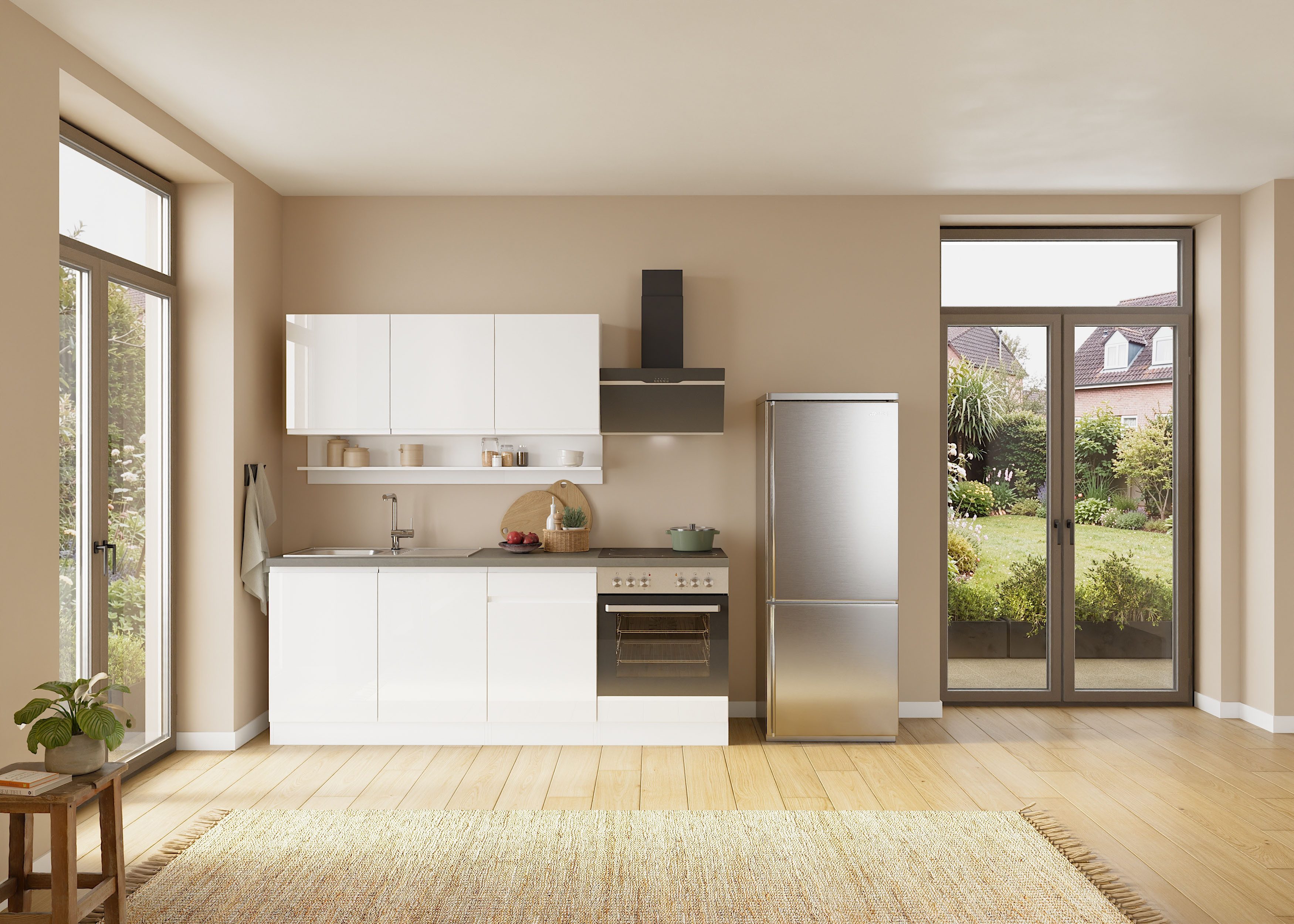 KOCHSTATION Hängeschrank KS-Virginia,neu in verbesserter Ausführung (Stauraum, Softclose) Breite 60 cm, Soft-Close, 1 Tür – Bild 2 von 5