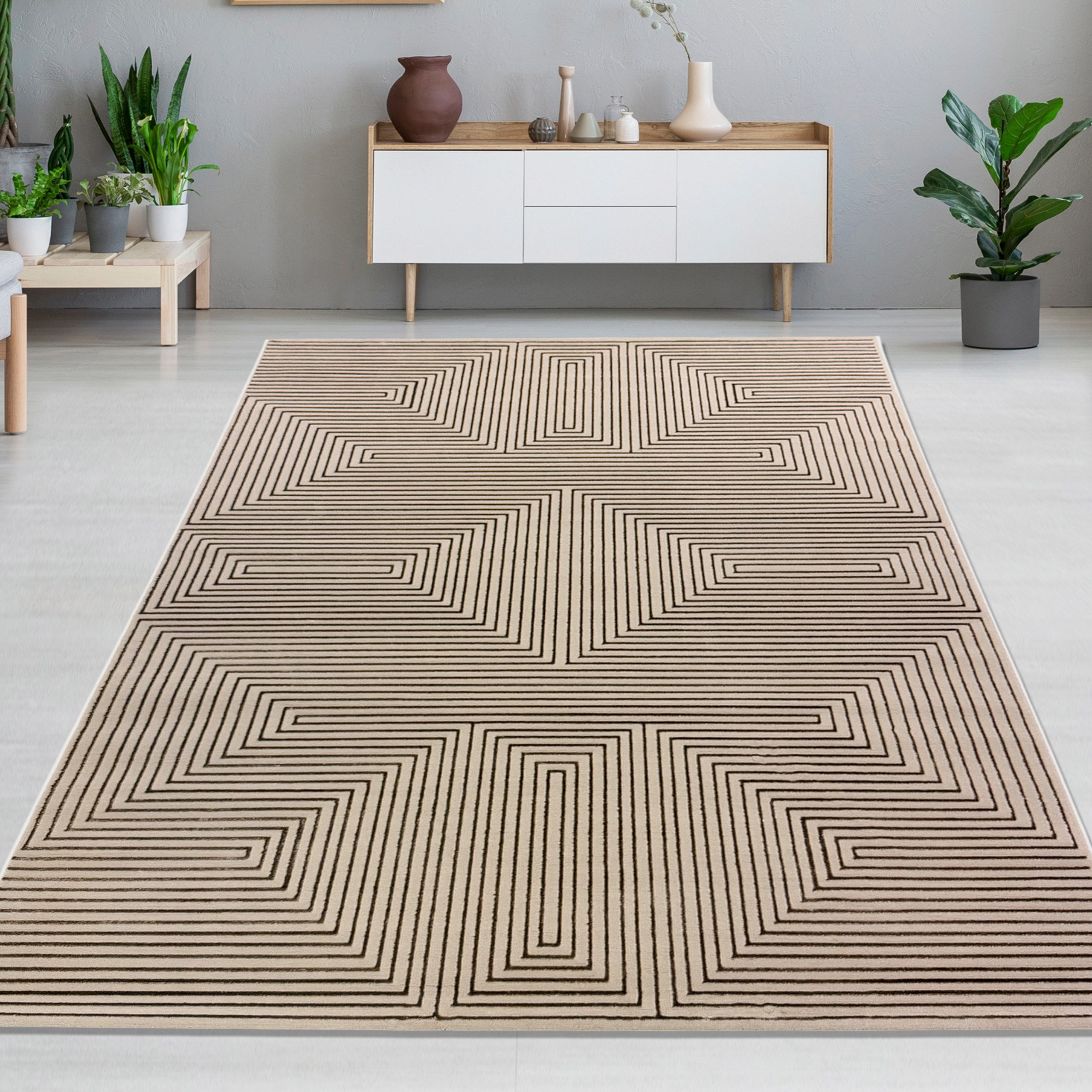 Carpetia Designteppich Dekorative Muster, rechteckig, Höhe: 8 mm, pflegeleicht, weich