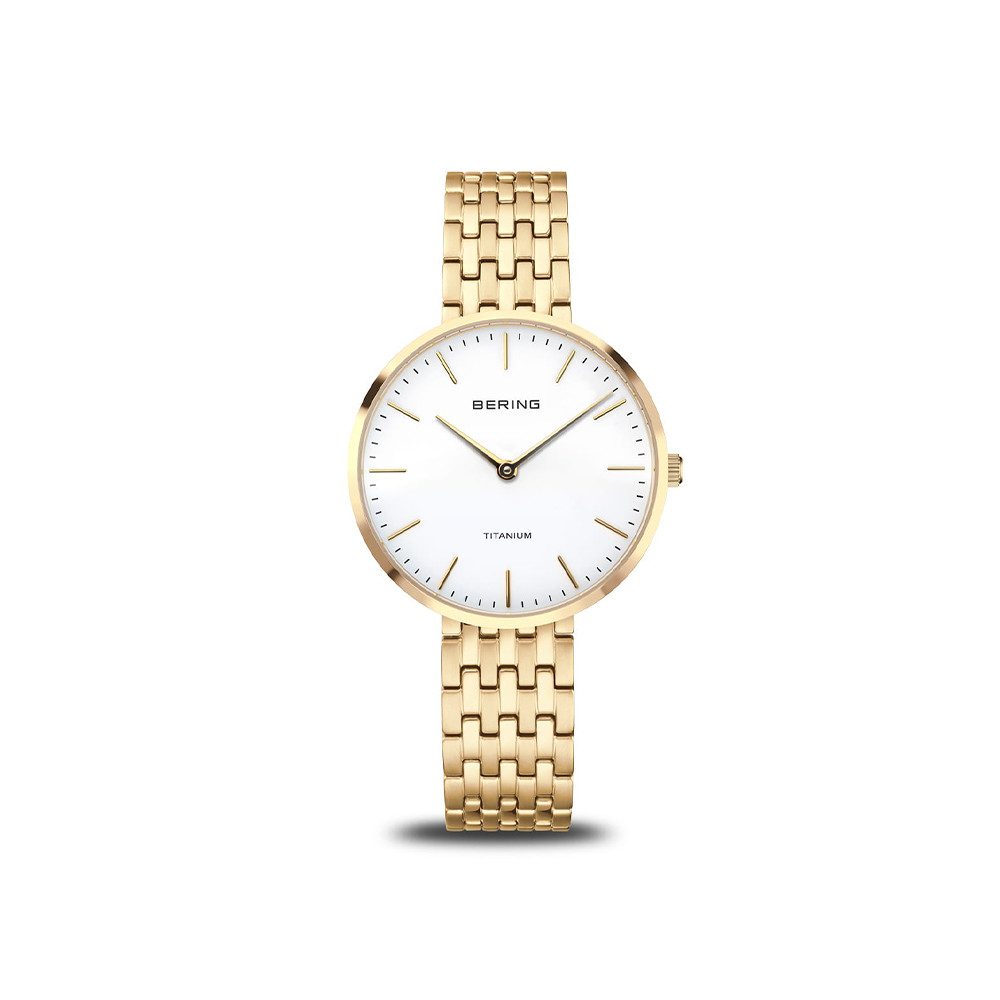 Bering Quarzuhr Bering Titanium gold glänzend 19334-334 19334-334, Hochwertiges Produkt mit zeitlosem Design, sorgfältiger Verarbeitung