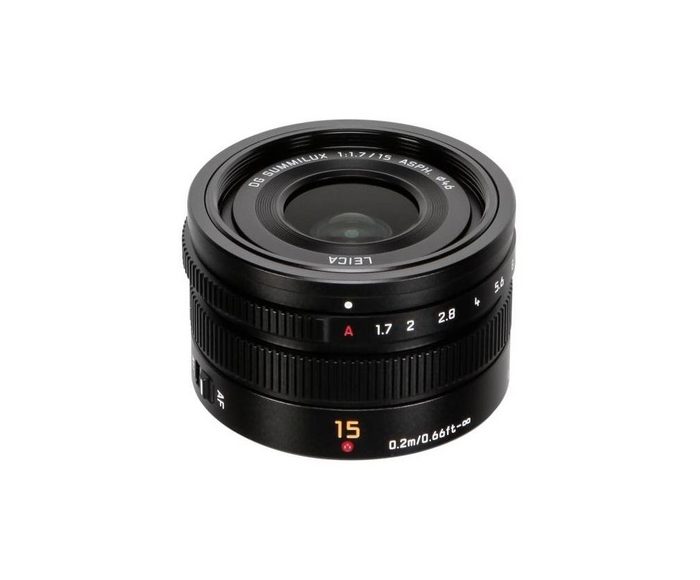 Panasonic Leica DG Summilux 15mm 1:1 7 schwarz Objektiv