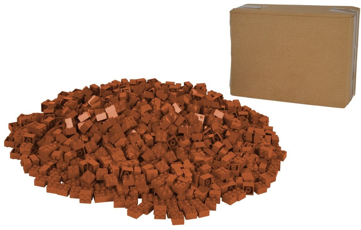 SIMBA Konstruktionsspielzeug Bausteine Blox 1000 Teile 4er braun 104114553 Spielbausteine