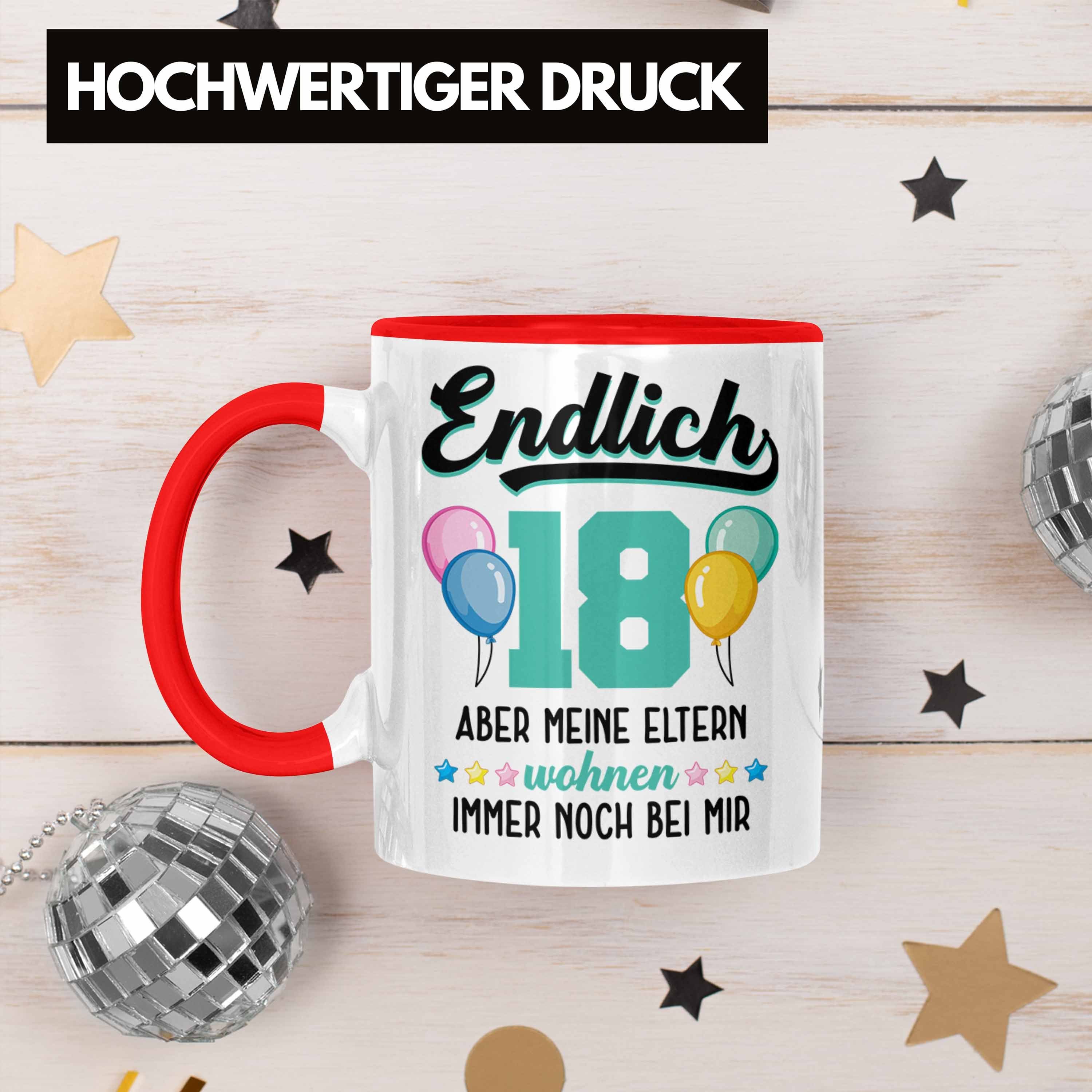 Spruch 18. 18er Geburtstag Trendation Mädchen zum Tasse Geschenk Geschenkideen Lustig Tasse 18 - Geschenkidee Jungen Bday Trendation Geschenke 18 Erwachsen Rot