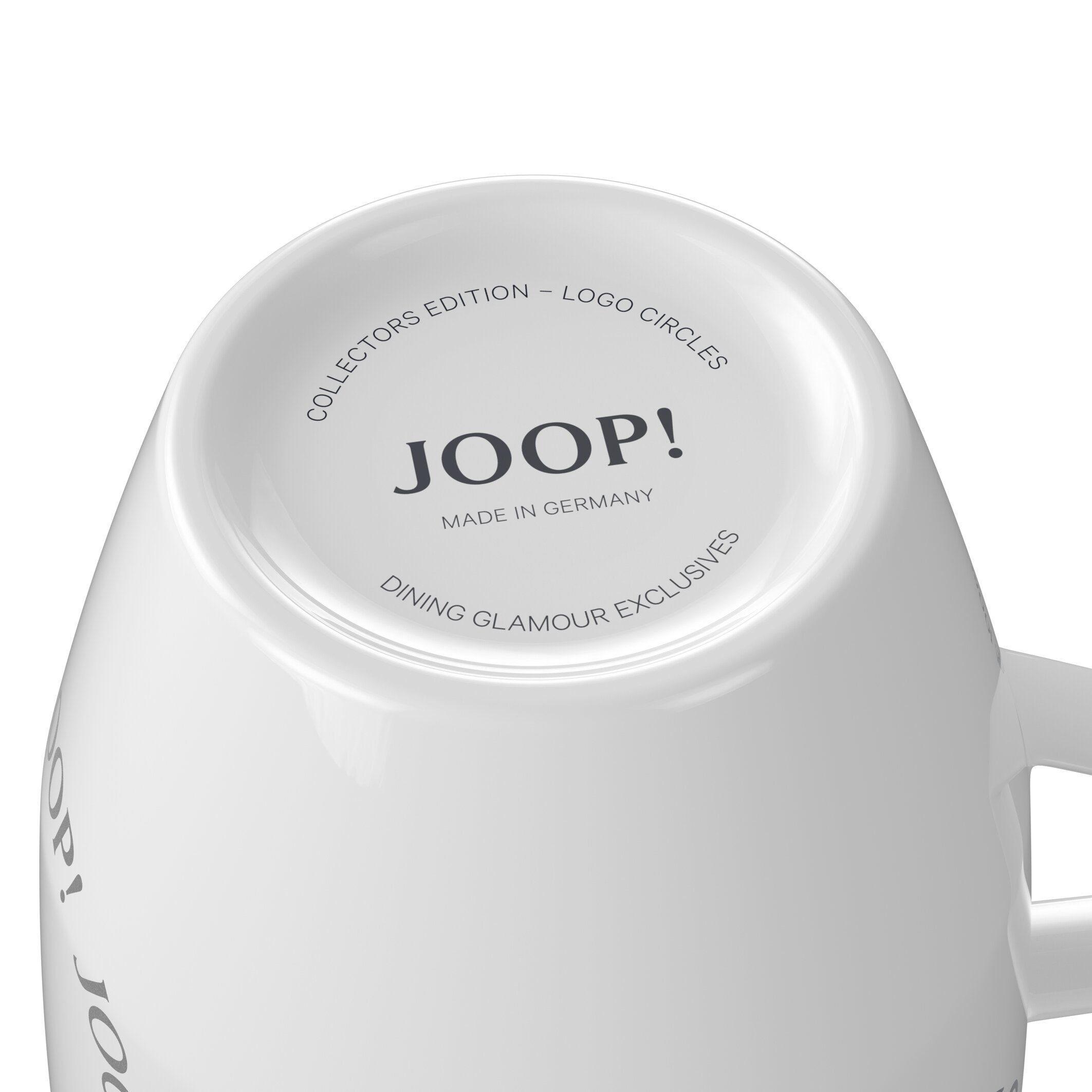 LOGO Joop! Becher JOOP! MUG DINING CIRCLES, Porzellan GLAMOUR LIVING -
