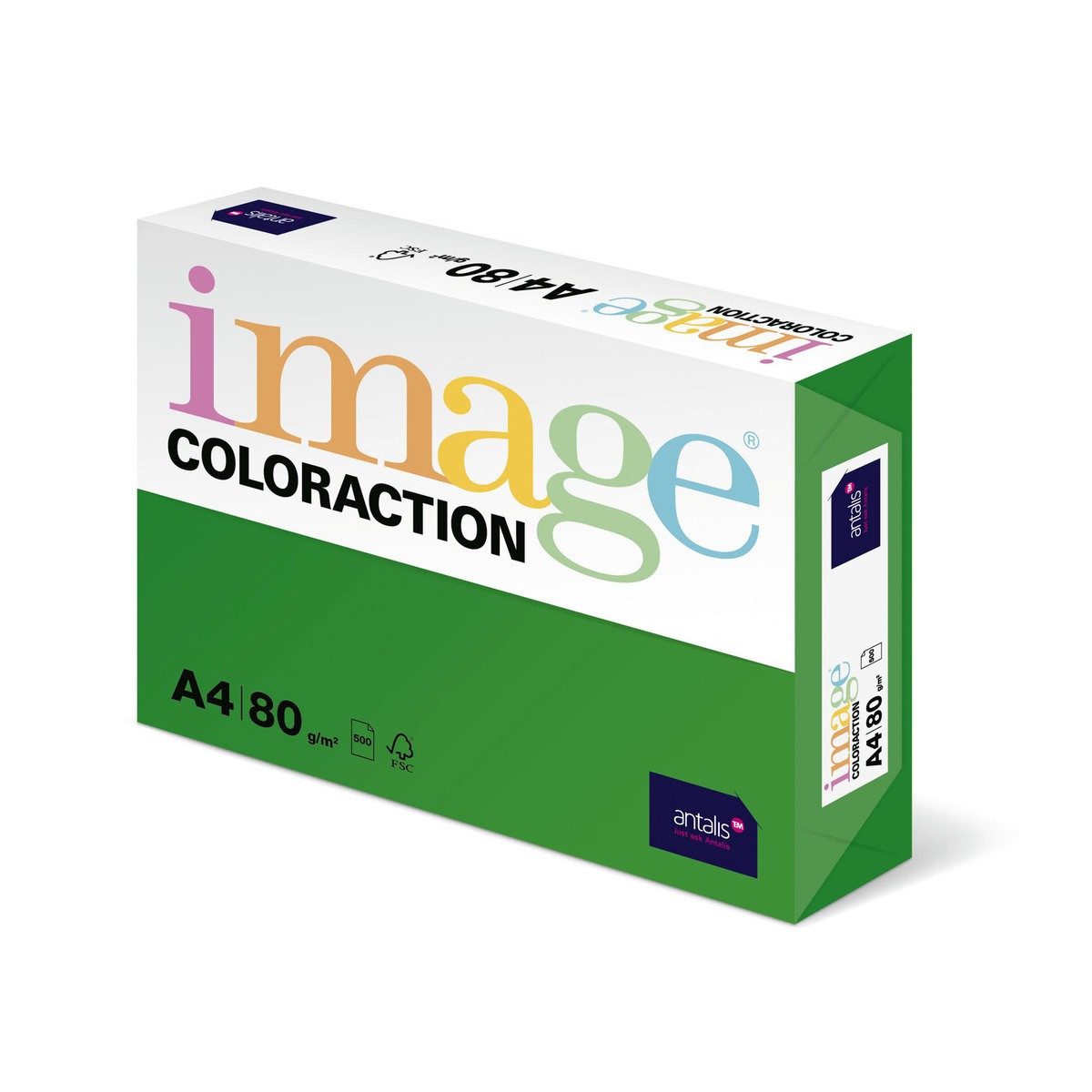 ANTALIS Kopierpapier Kopierpapier image COLORACTION 80g/m² moosgrün DIN A4 500 Blatt