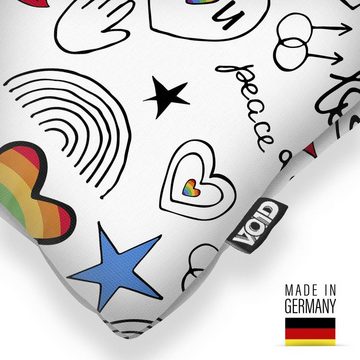 Kissenbezug, VOID (1 Stück), Pride Grafik Regenbogen Muster Krone Diamant Gay pride flag parade cl