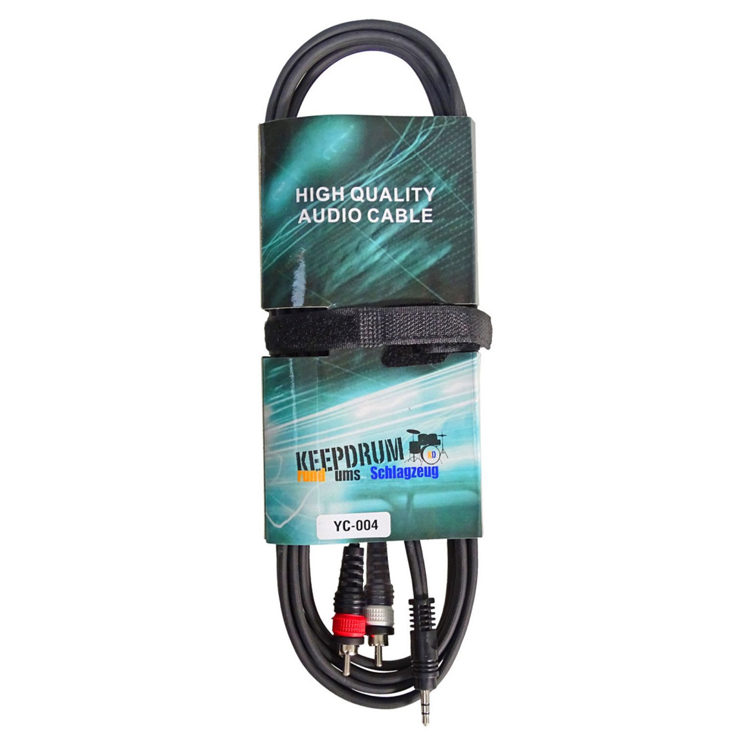 keepdrum keepdrum YC004 Adapterkabel Cinch RCA zu 3,5mm Klinke 3m Audio-Adapter 3,5-mm-Klinke zu Cinch LR, Stecker mit Abknickschutz