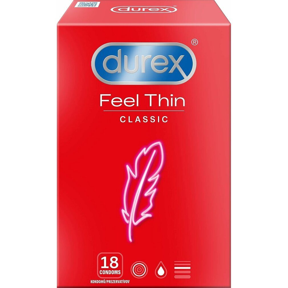 durex Kondome Feel Thin Kondomy - Variant: 18 ks