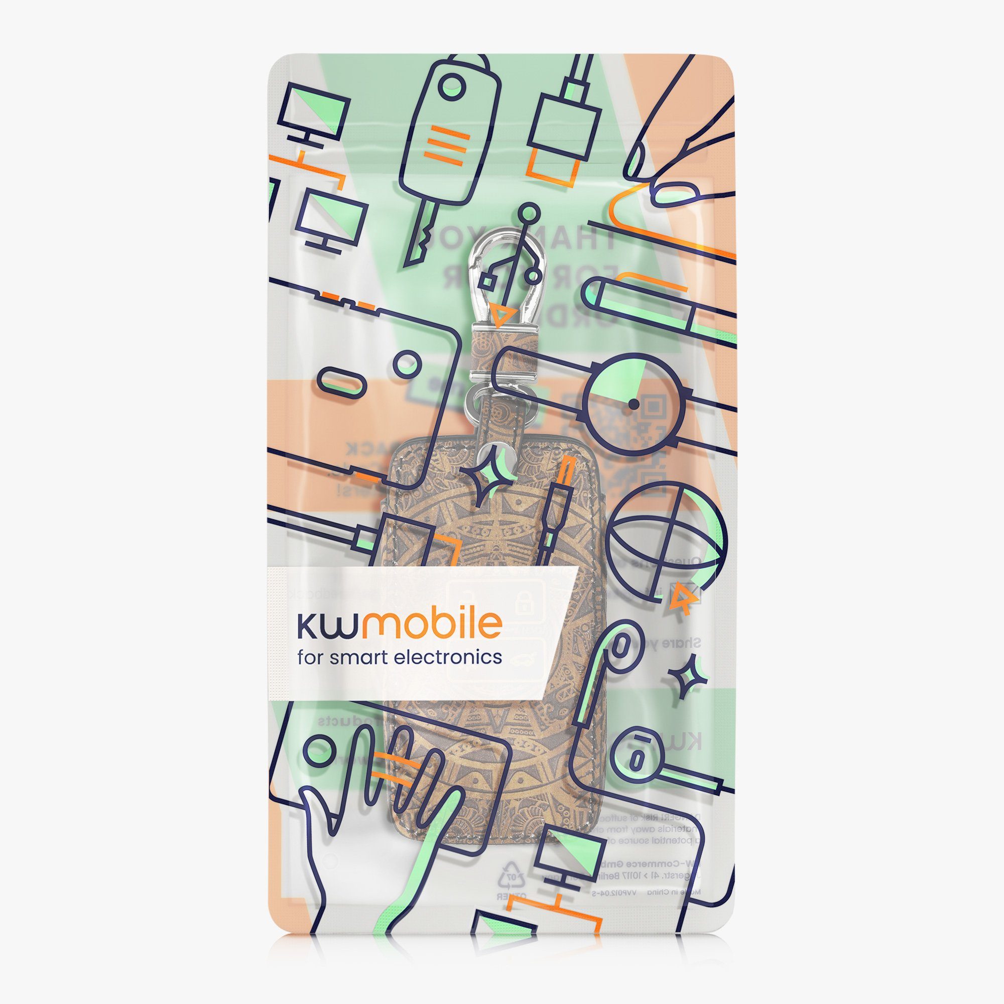 kwmobile Schlüsseltasche Renault Autoschlüssel Hülle (1-tlg), Kunstleder Schutzhülle Schlüsselhülle Cover
