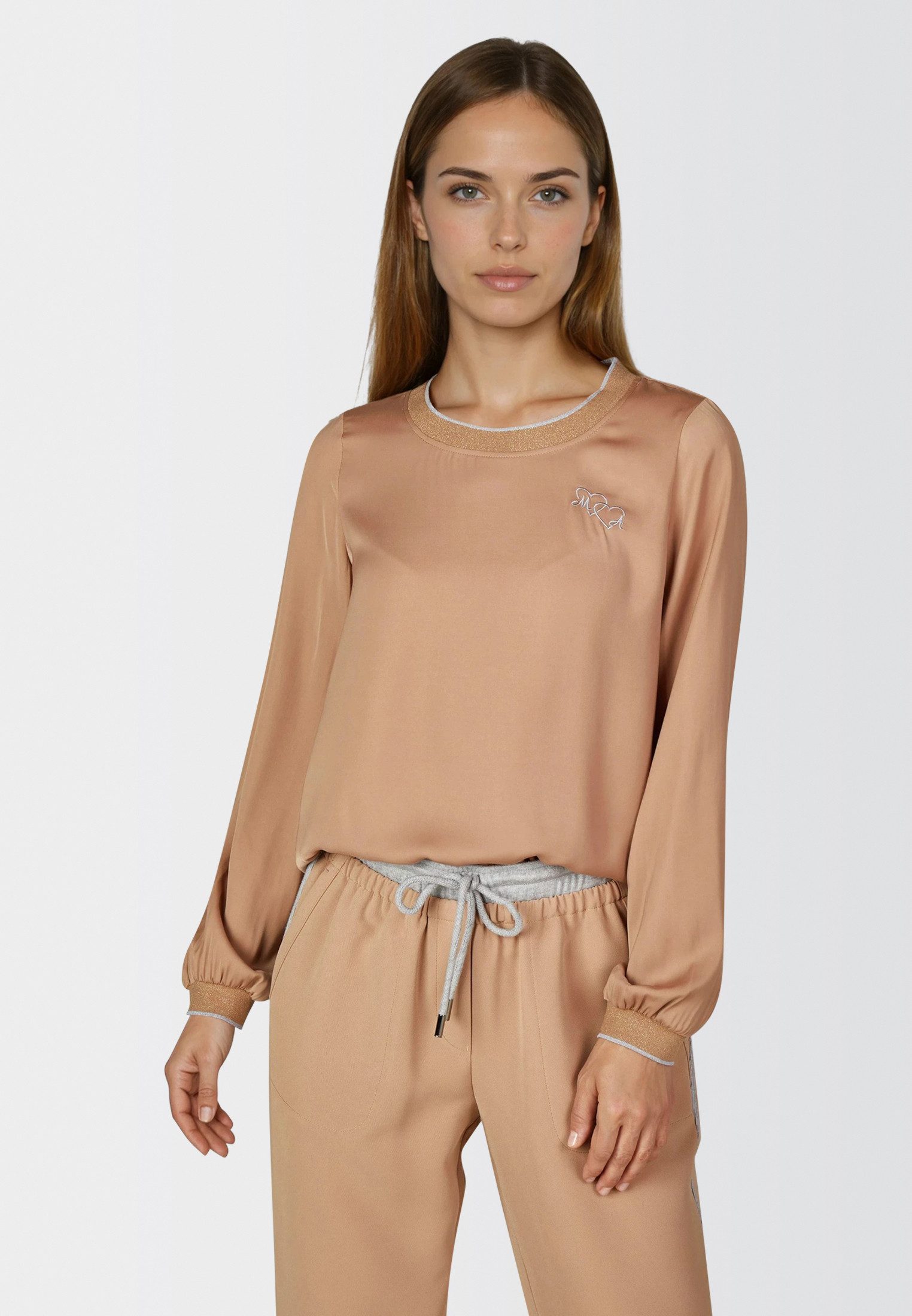 MARC AUREL Blusentop mit Strick-Bündchen günstig online kaufen