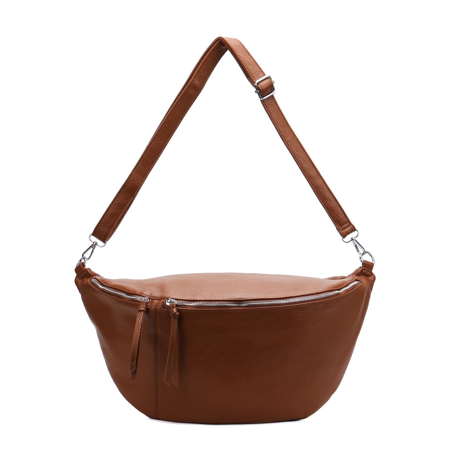 ITALYSHOP24 Schultertasche Damen XXL Tasche Gürteltasche Bodybag Brusttasch günstig online kaufen