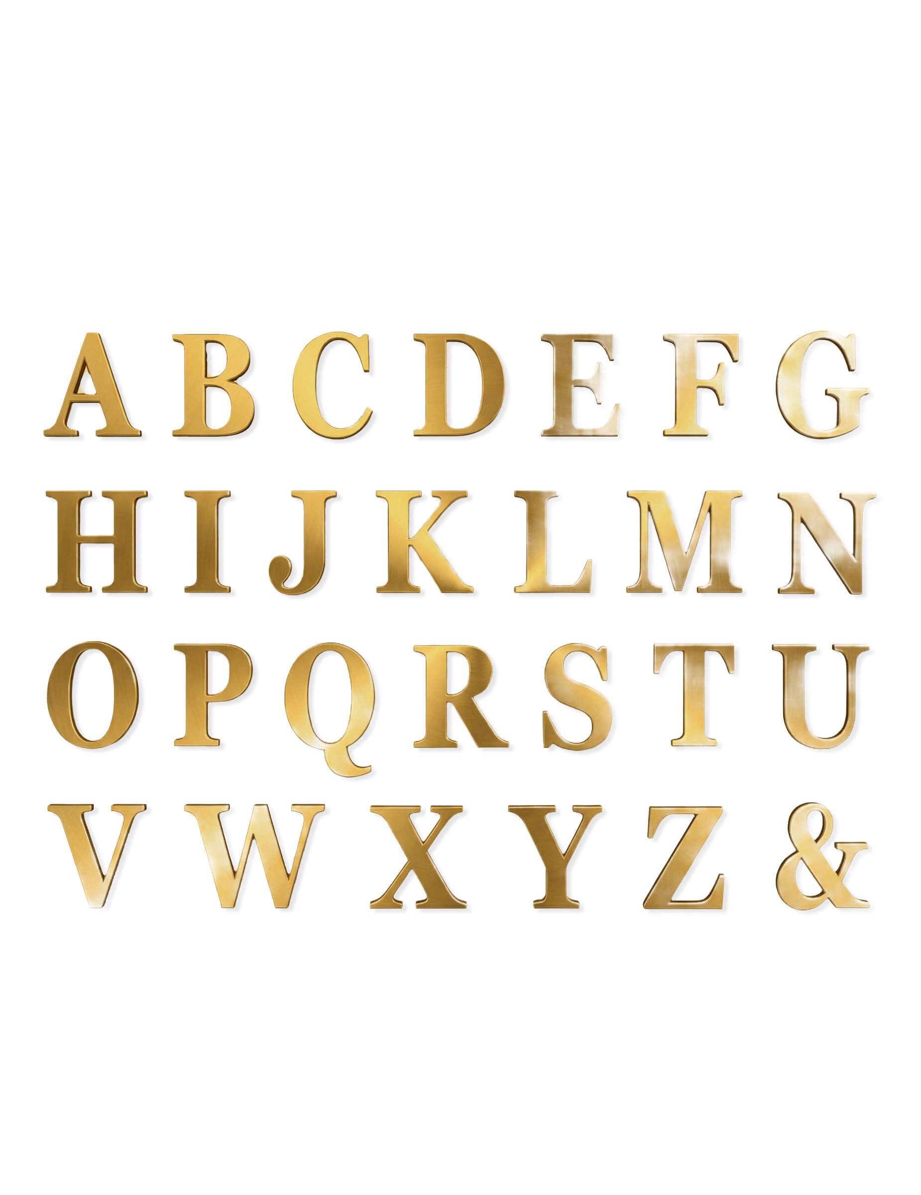 CHAKS Kostüm 48 Goldene Klebebuchstaben Sticker 13,5 cm