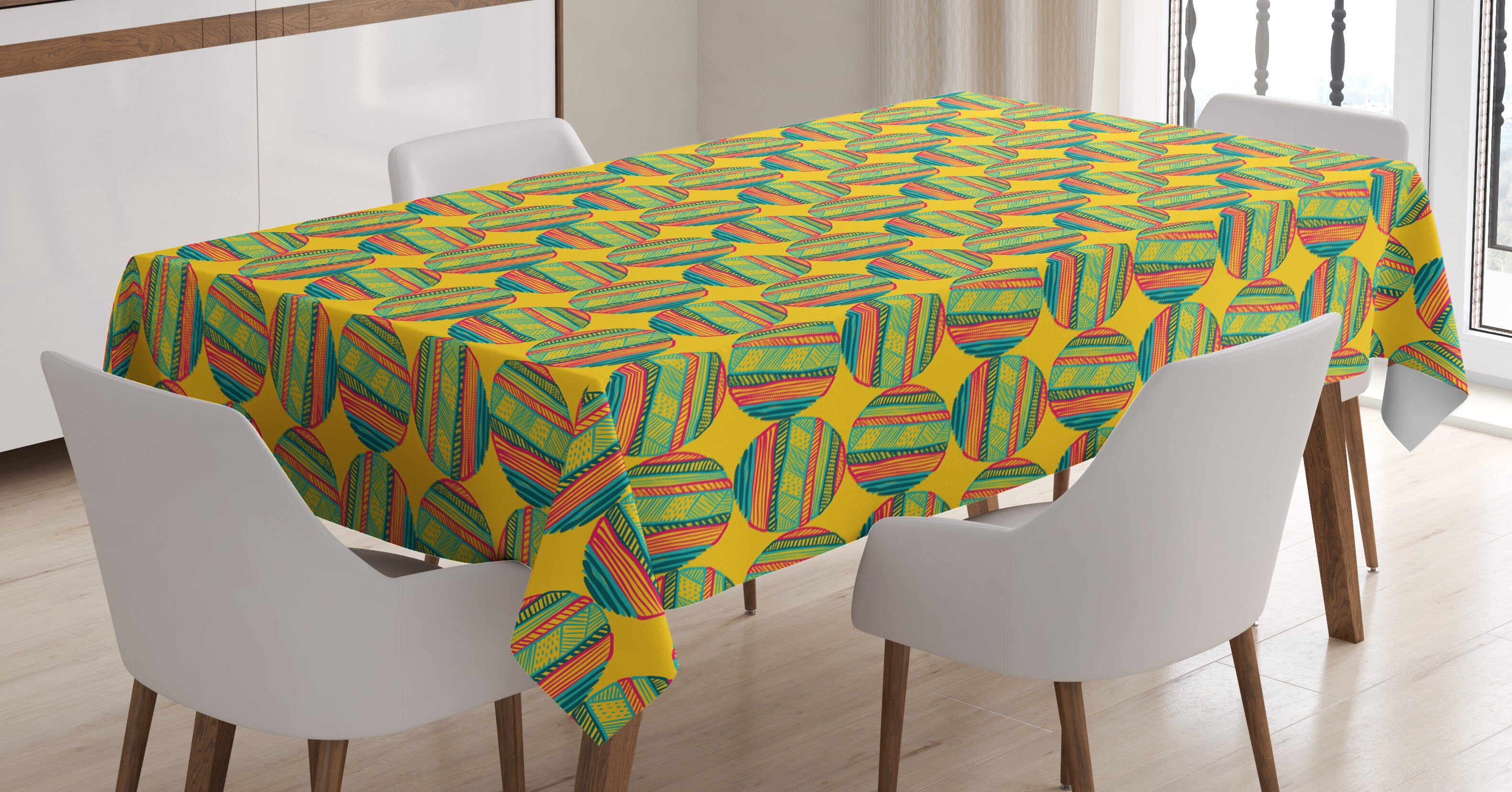 Klare Farbfest Waschbar Für Außen Farben, Bereich Abakuhaus afrikanisch Tischdecke Zier-Runde geeignet Zusammenfassung den