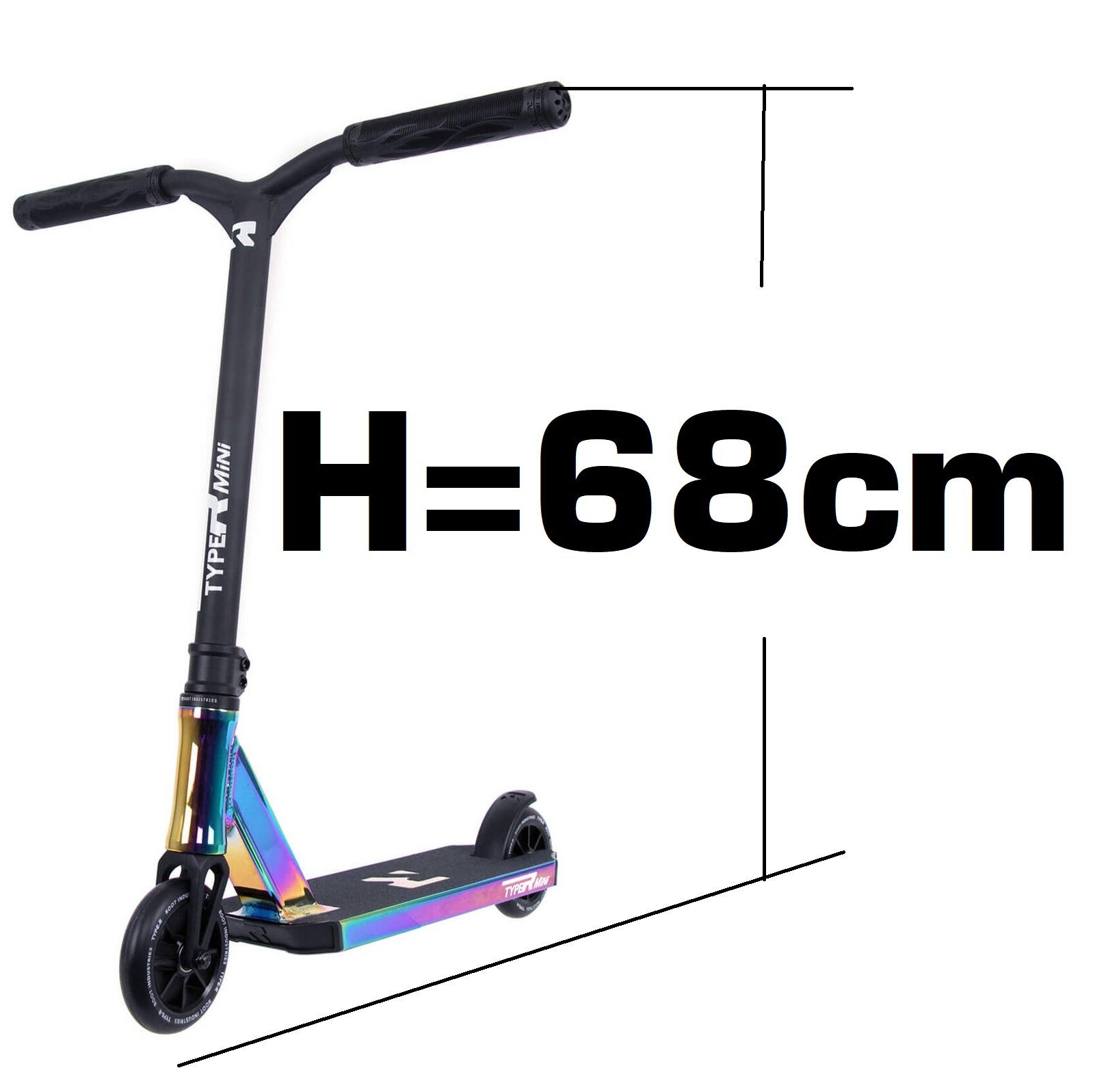 Root Industries Stuntscooter Root R Industries Mini Neochrom Stunt-Scooter Type H=68cm
