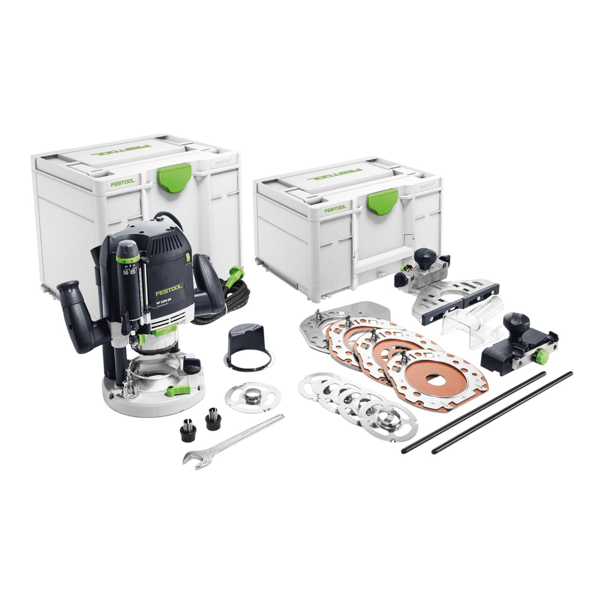 FESTOOL Oberfräse OF 2200 EB-Set Oberfräse 2200 W 6 - 12,7 mm + Systainer (576220)
