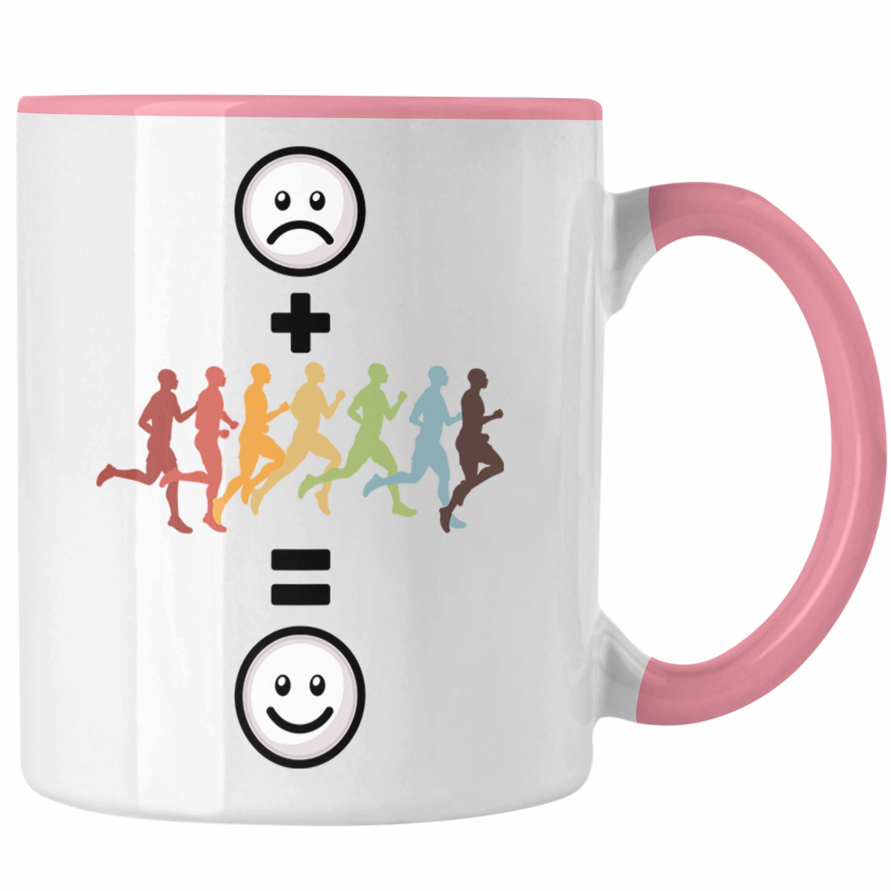 Trendation Tasse Joggen Tasse Geschenk für Jogger, Marathon-Läufer Geburtstag Lustige G Rosa