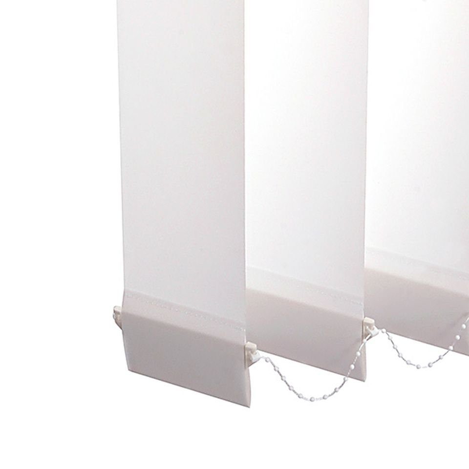 Lamellenvorhang Lamellenvorhang Komplettset weiß Vertikaljalousie, verdunkelnd 89mm ventanara